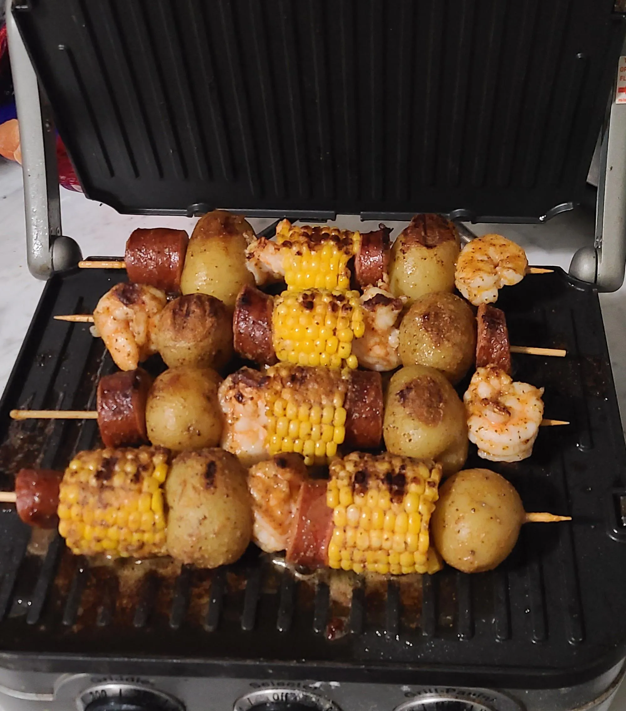 Low Country Boil Kebabs