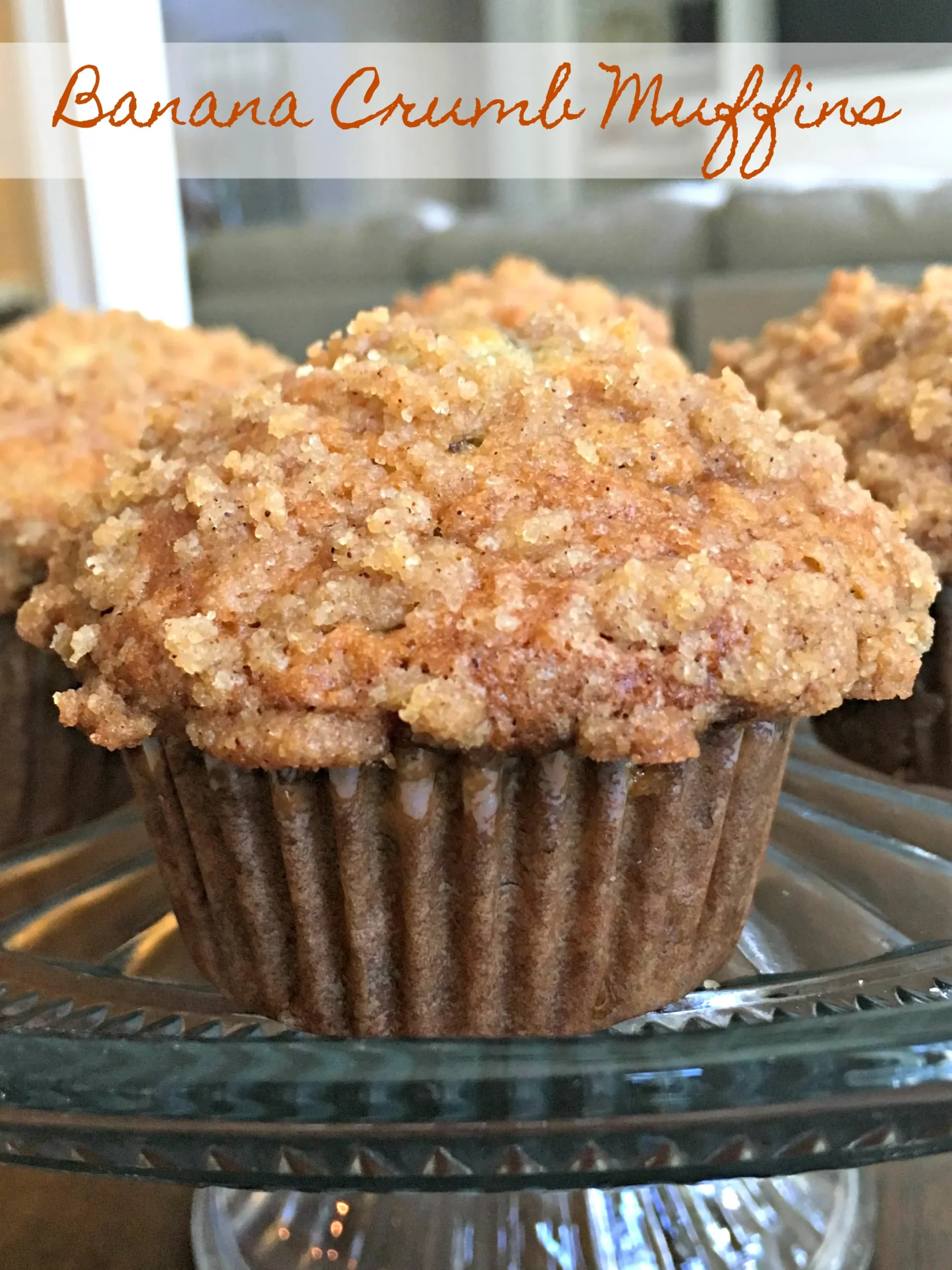Low Fat Banana Crumb Muffins