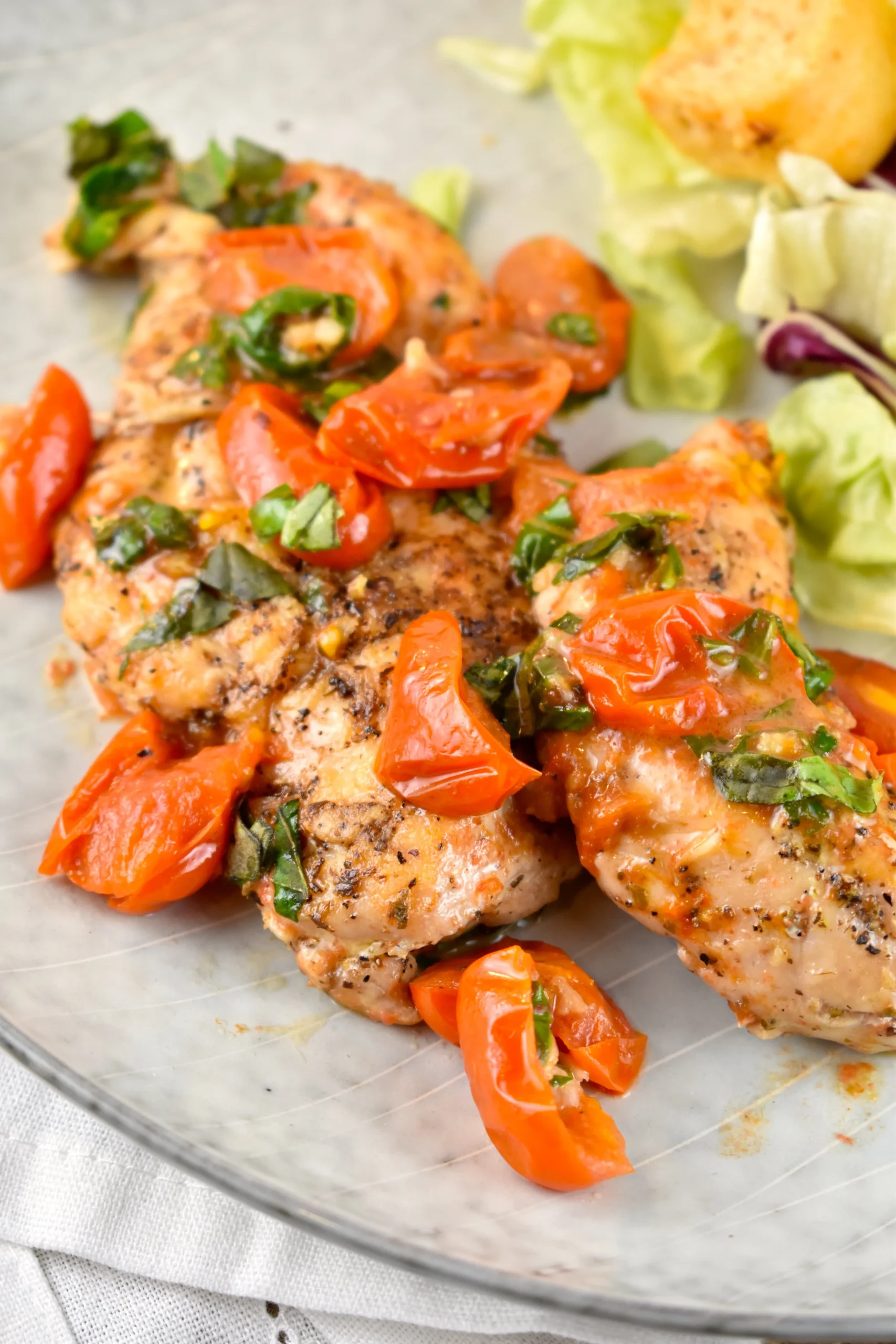 Low Fat Chicken Breast with Tomato and Basil