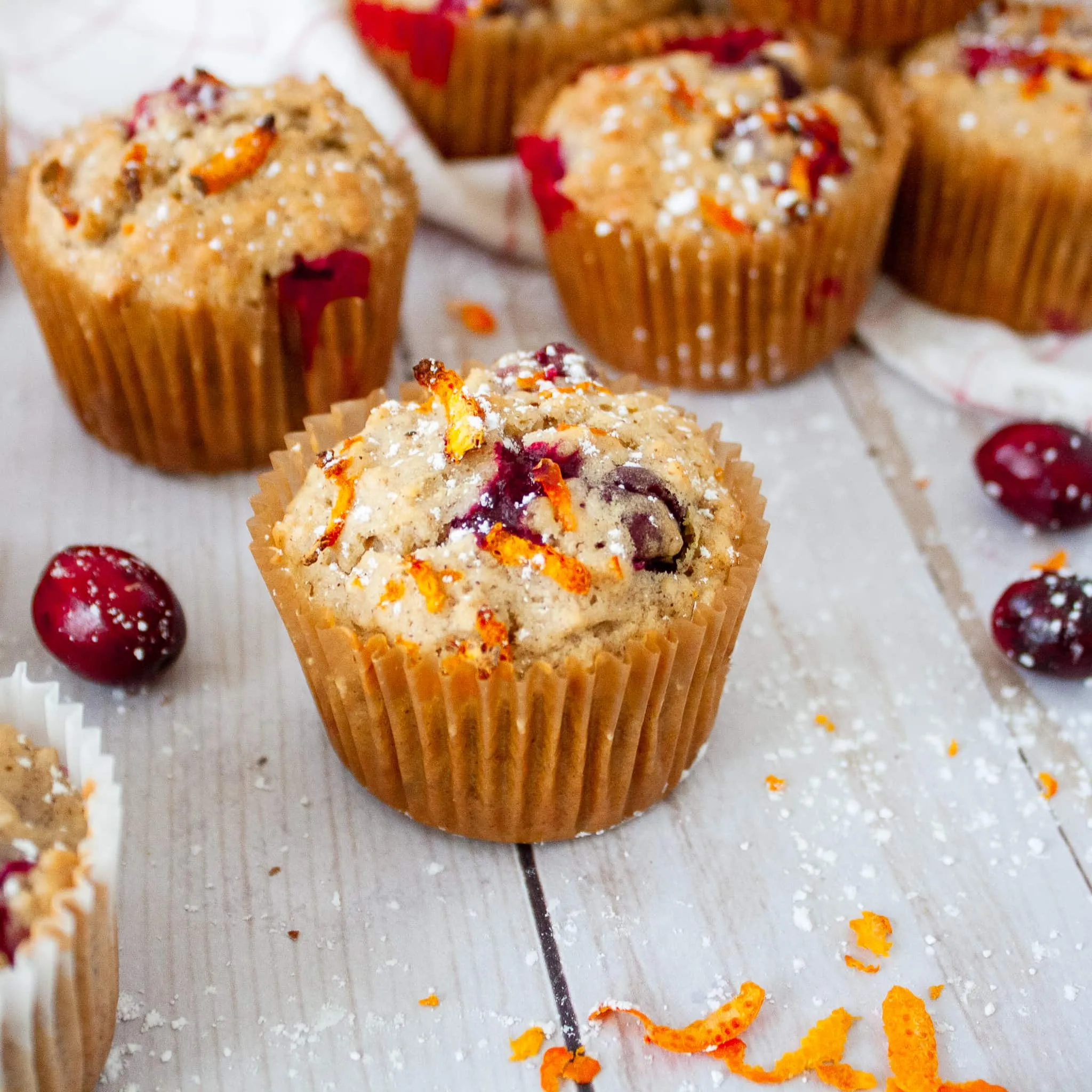 Low Fat Festive Cranberry Oat Muffins