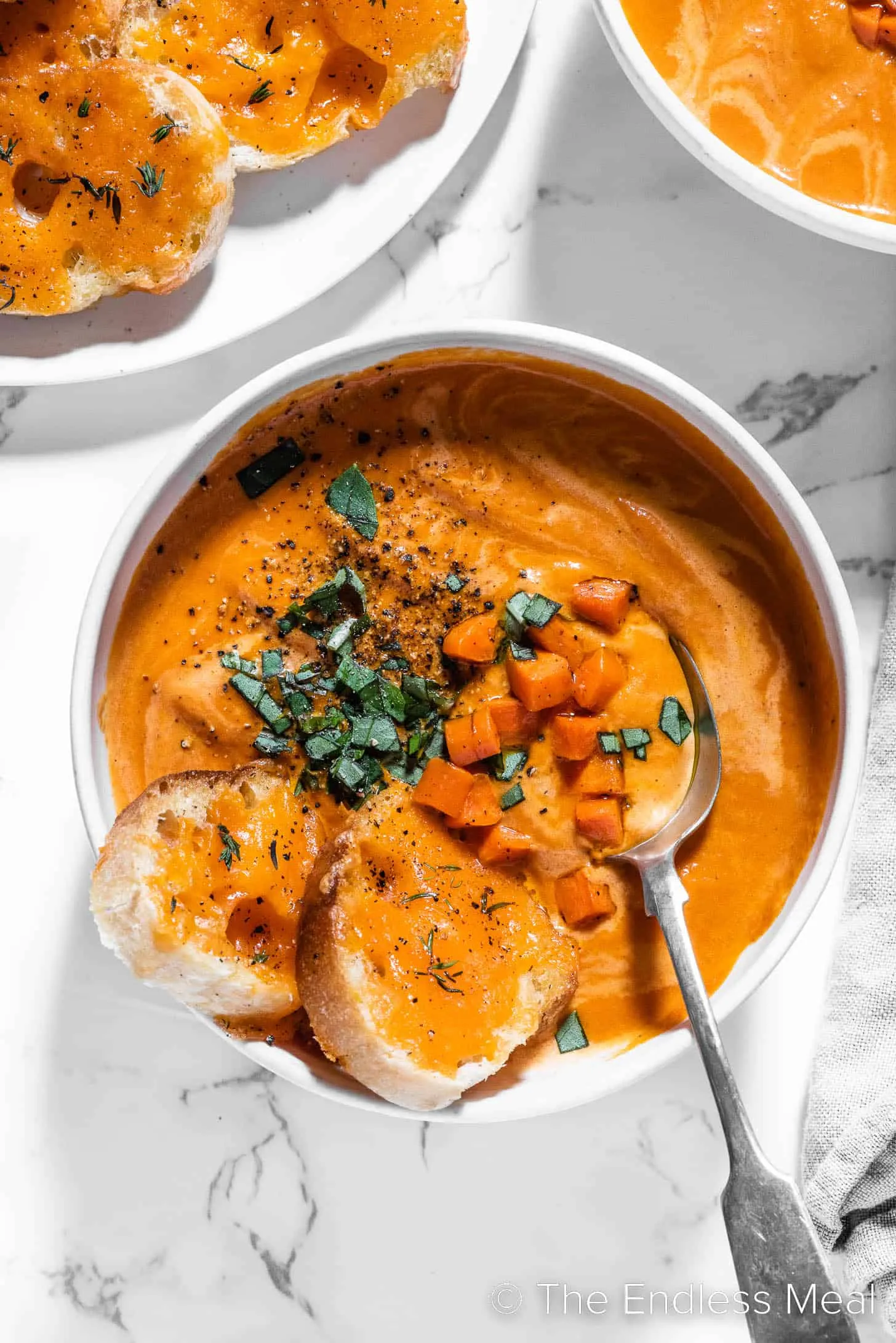 Luscious Carrot Tomato Basil Soup