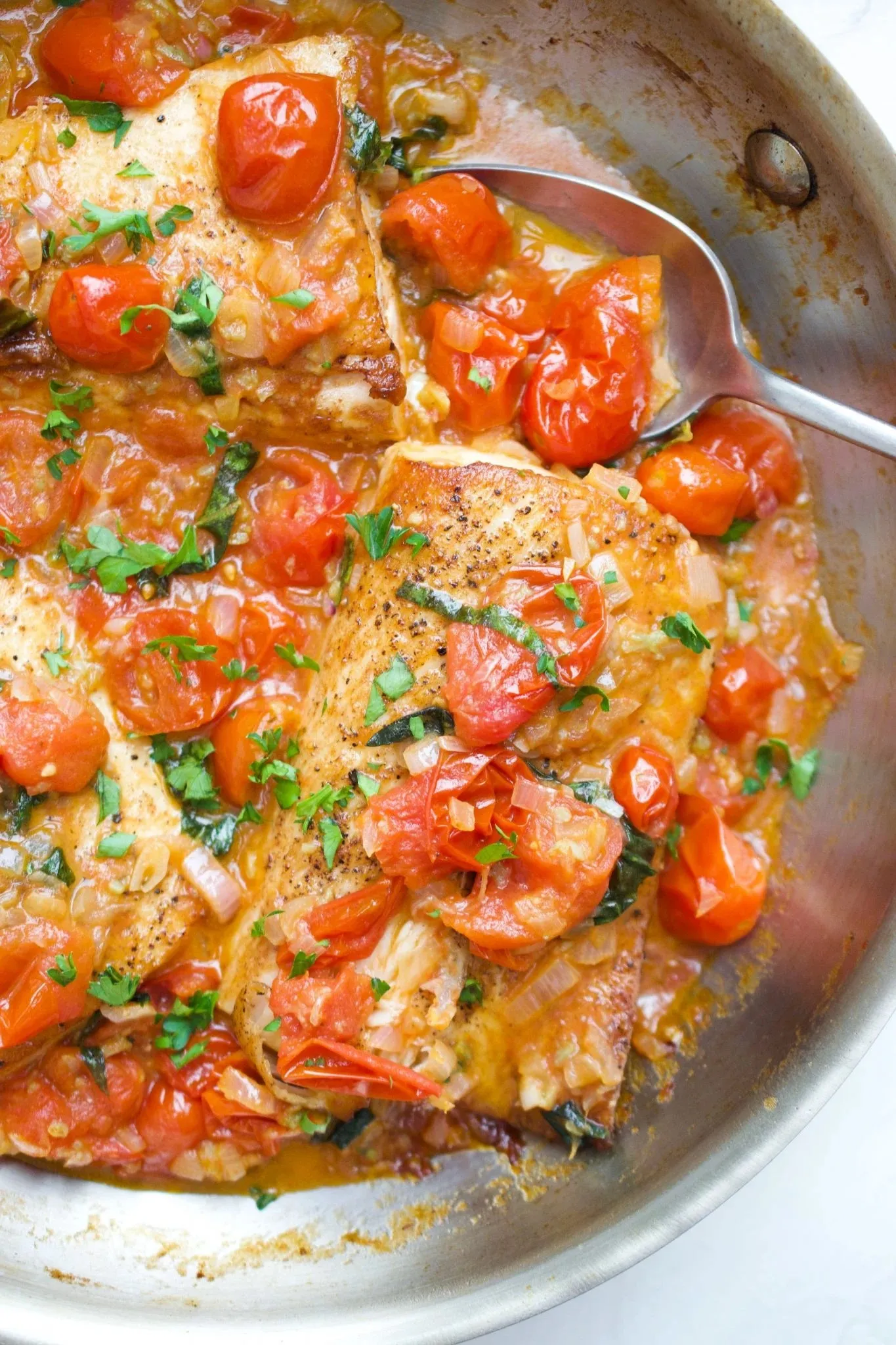 Mahi Mahi with Lemon Butter and Tomatoes