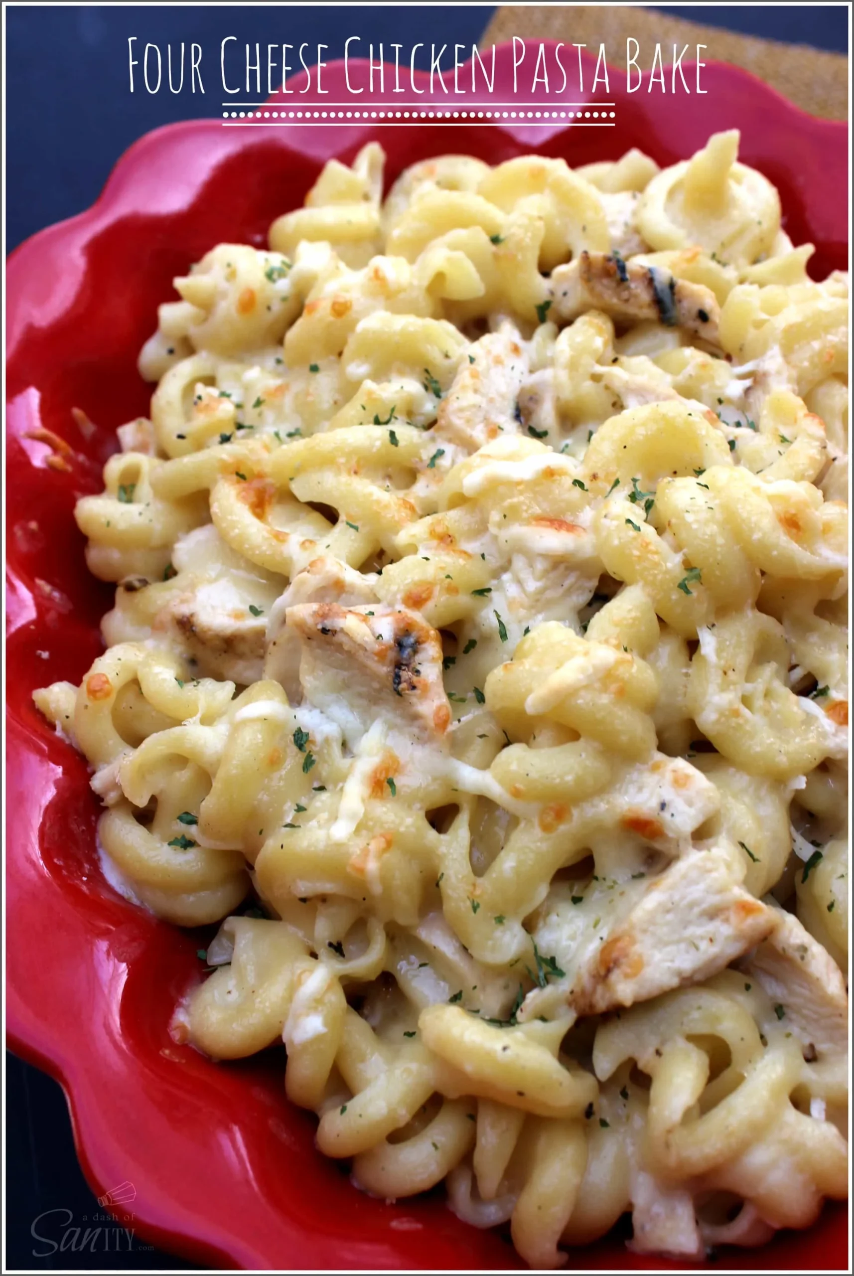 Makeover Four Cheese Chicken Fettuccine