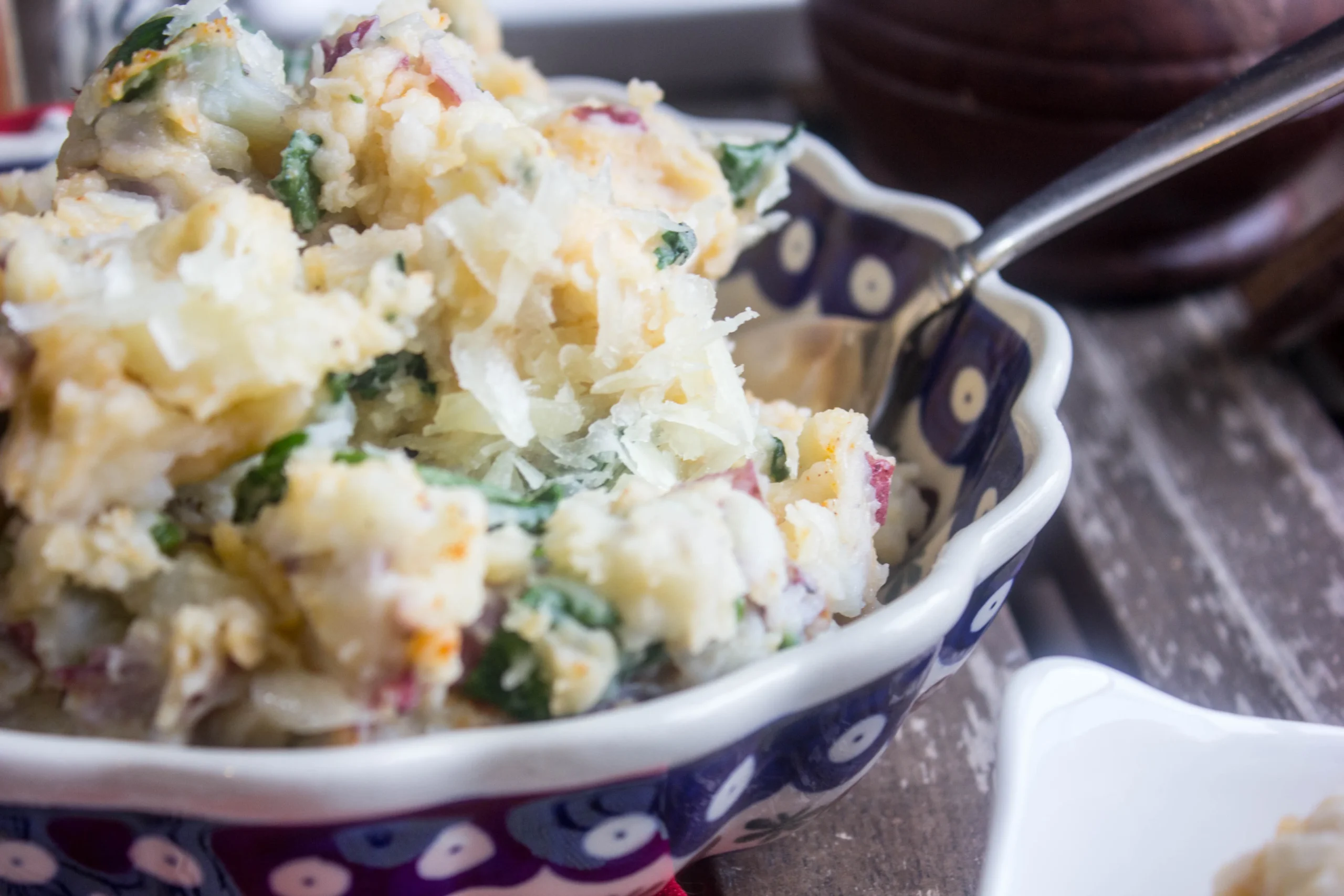 Manchego Smashed Potatoes