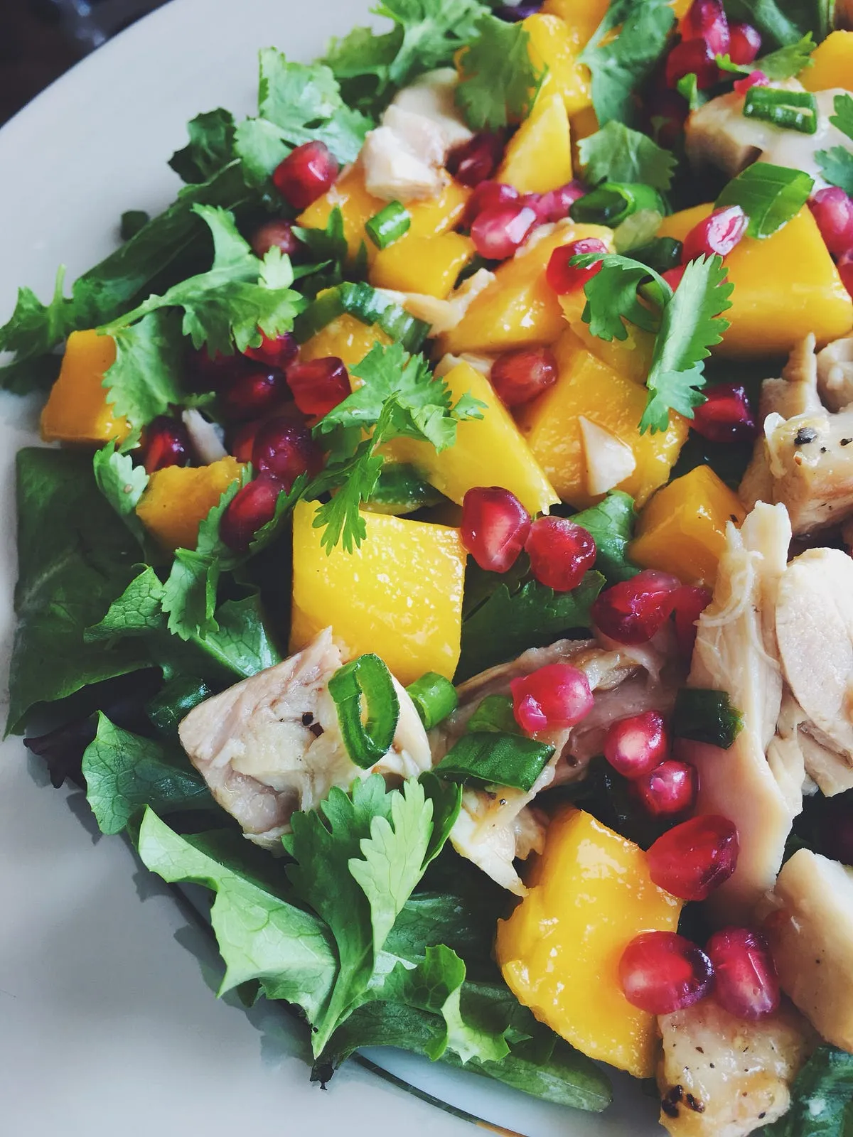 Mango Pomegranate Chicken Salad