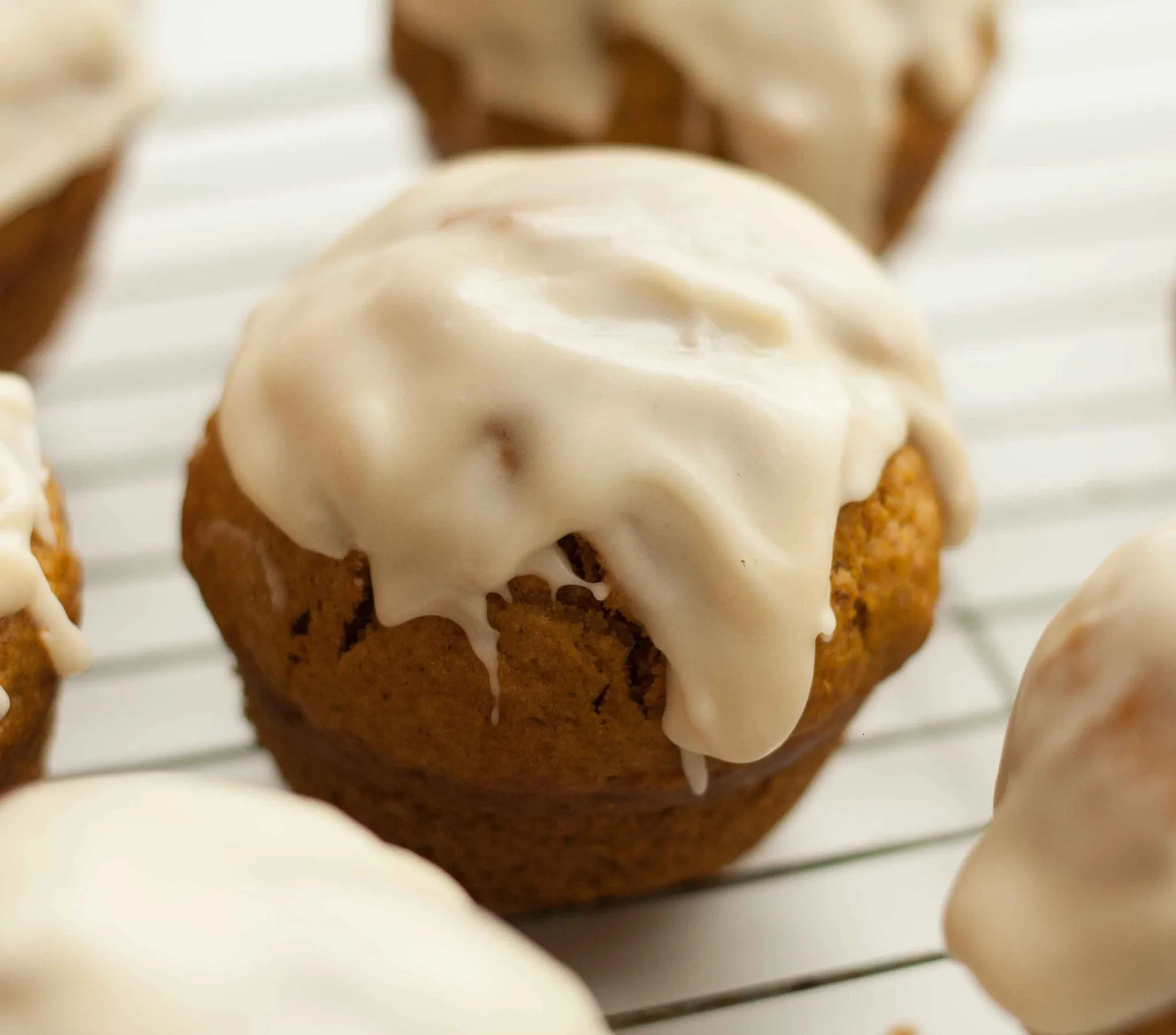 Maple Glazed Pumpkin Muffins