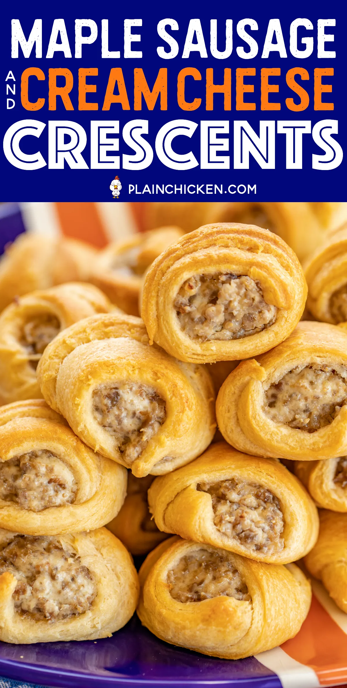 Maple Sausage and Cream Cheese Crescents