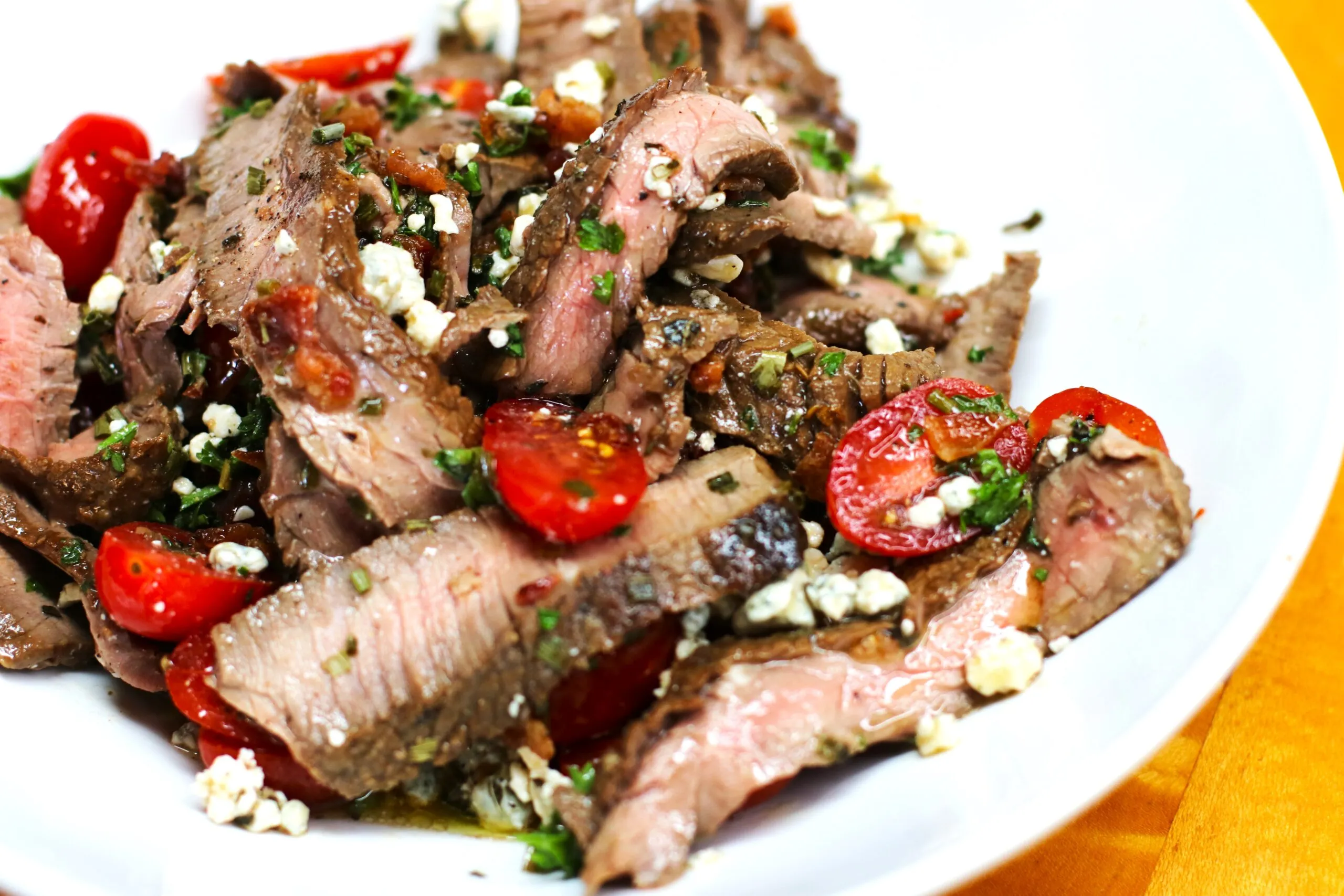 Maple Soy Marinated Steak Salad