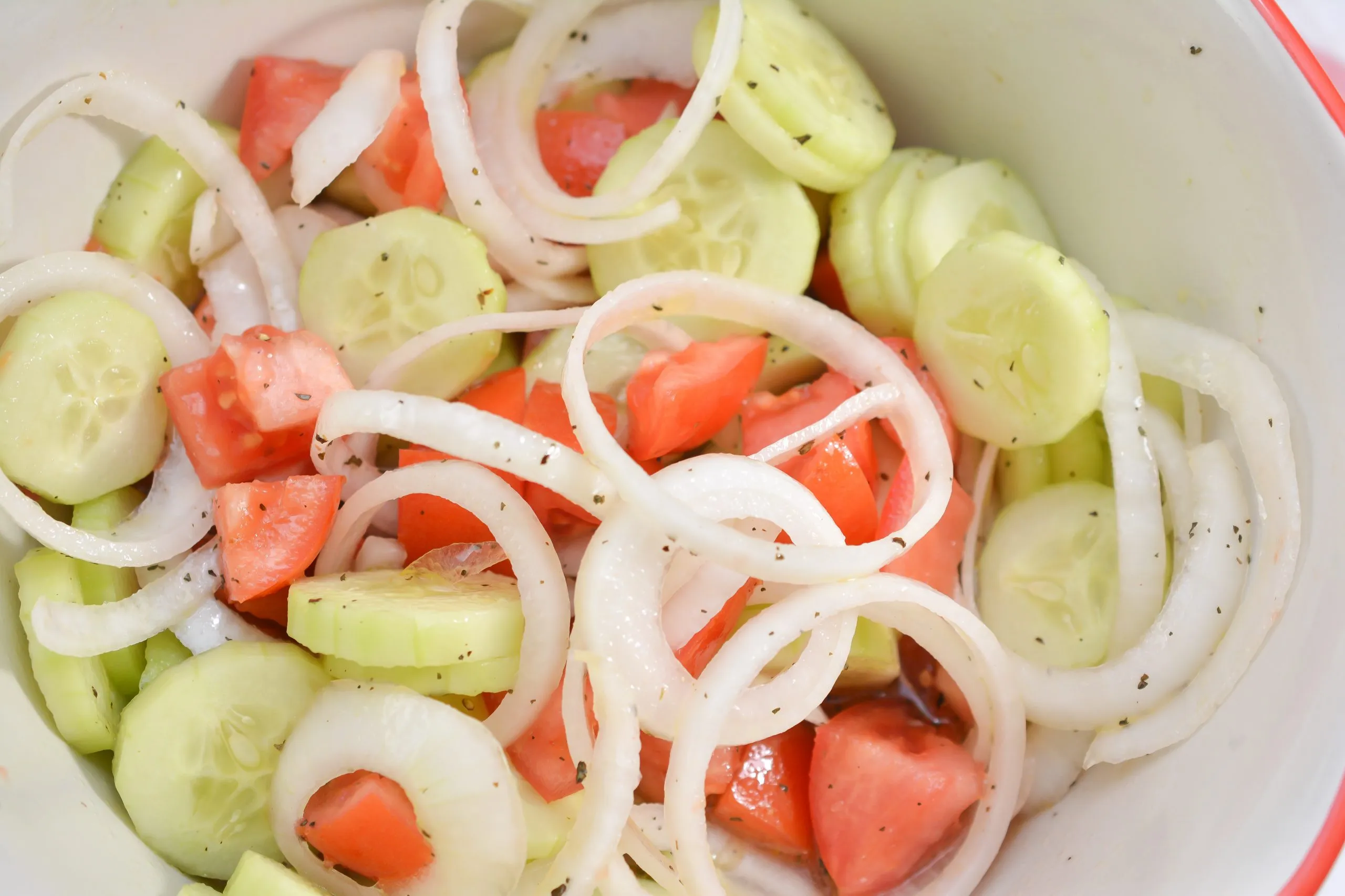 Marinated Cucumbers, Tomatoes, and Onions
