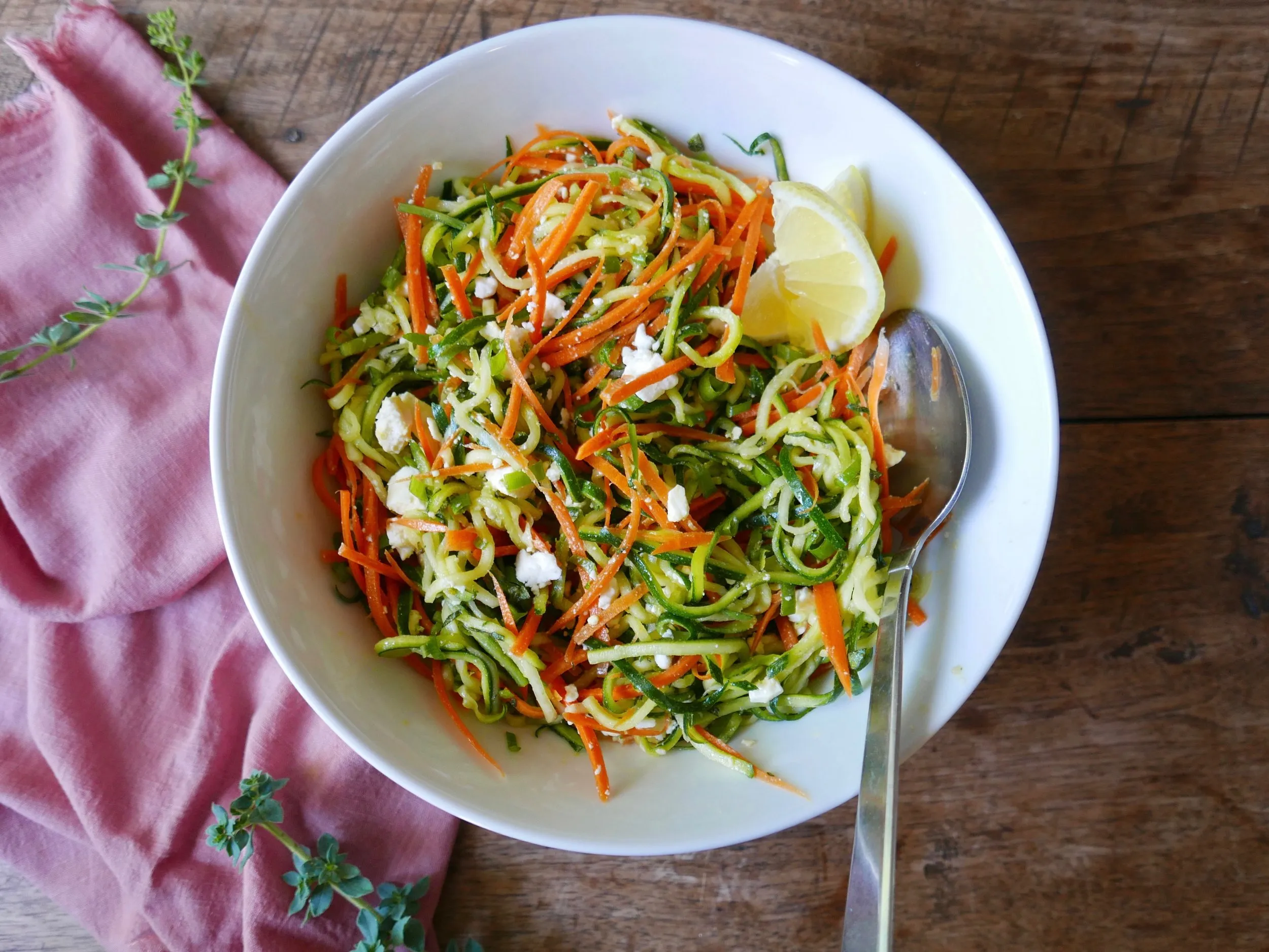 Marinated Pepper and Zucchini Slaw Topping