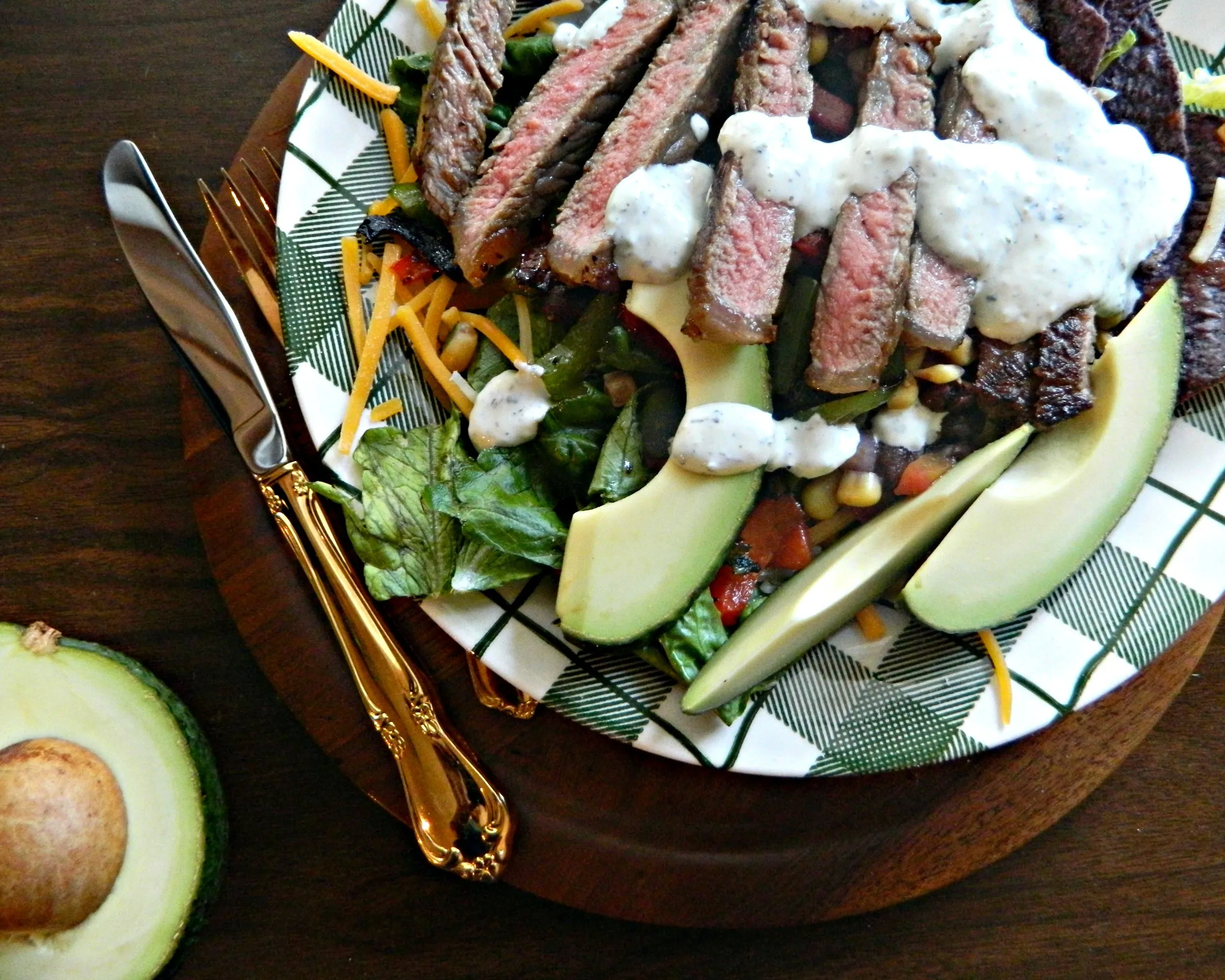 Marinated Steak Taco Salad