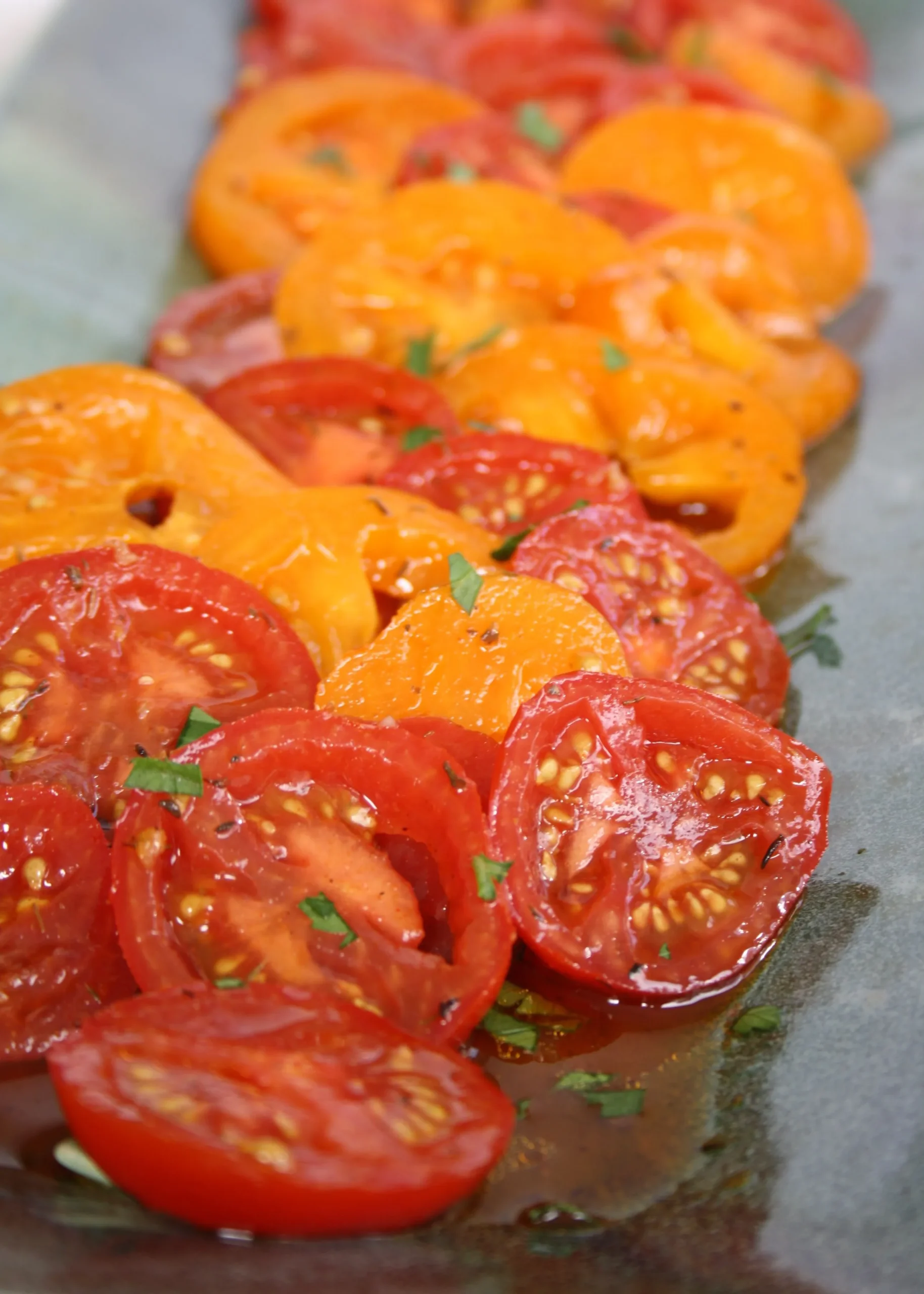 Marinated Tomatoes with Spinach