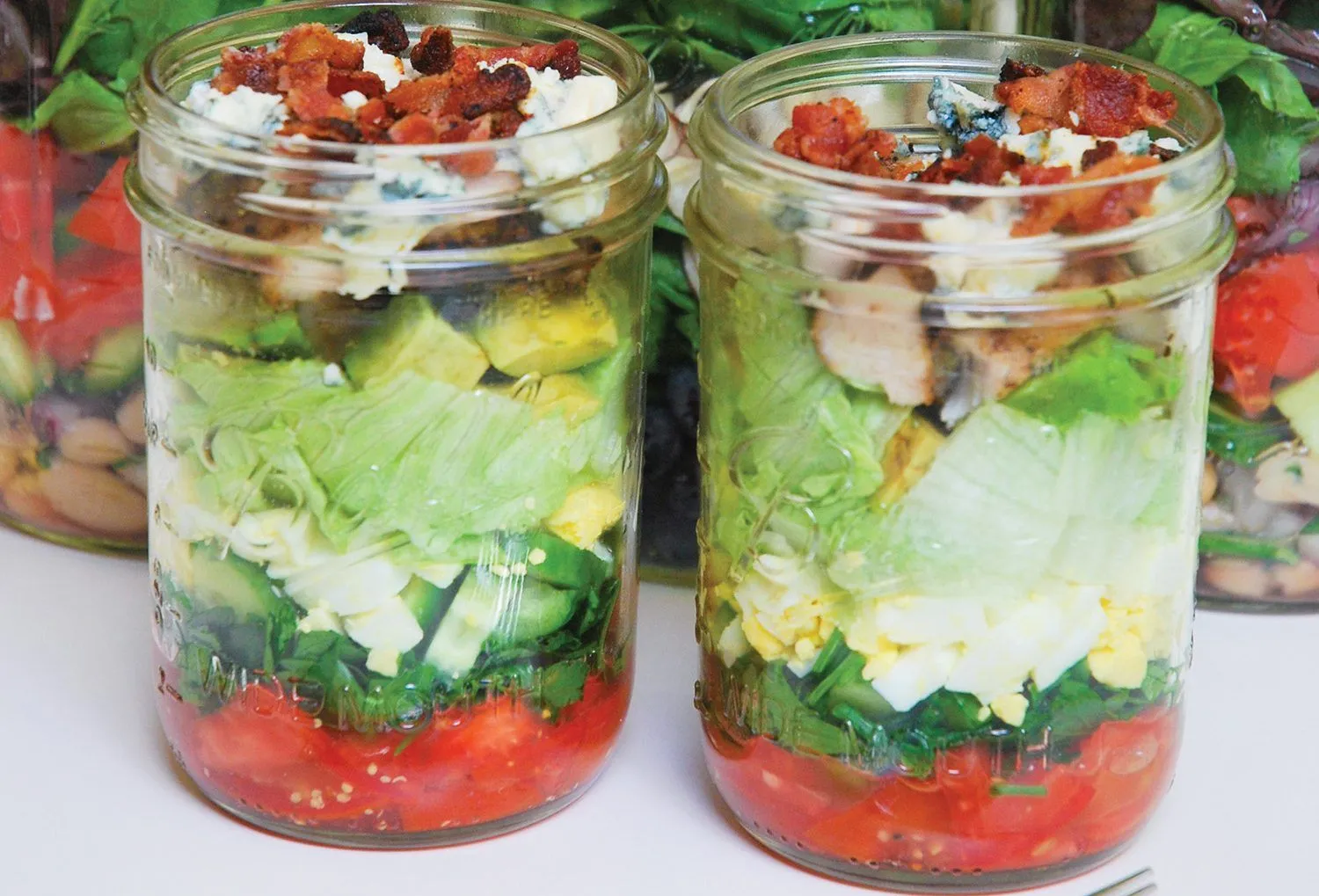 Mason Jar Cobb Salad