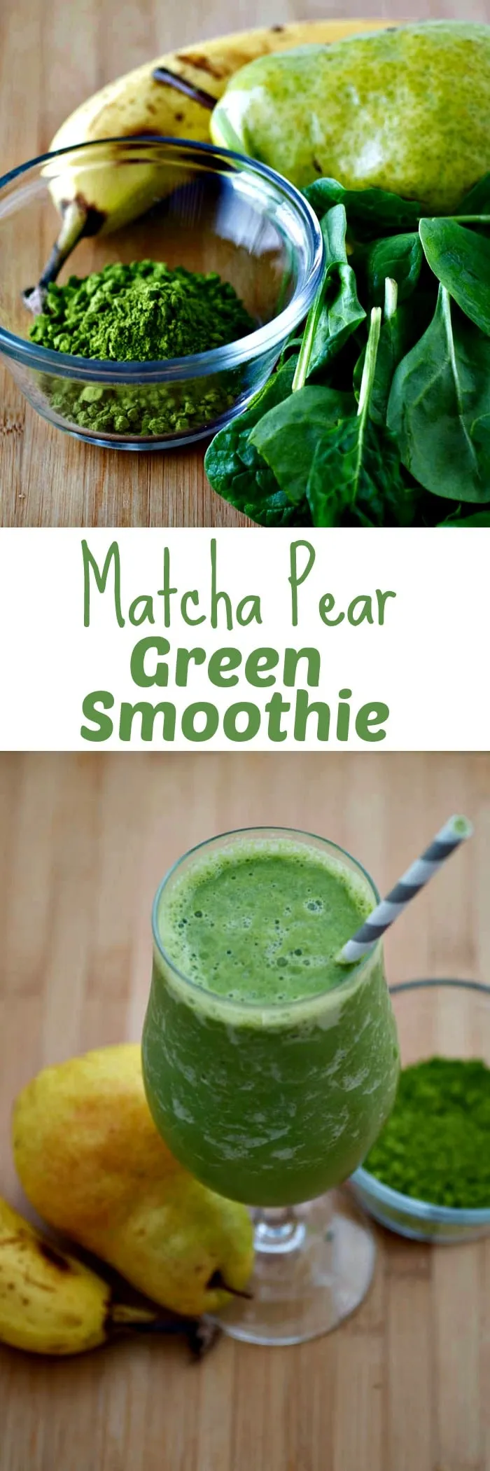 Matcha Pear Green Smoothie