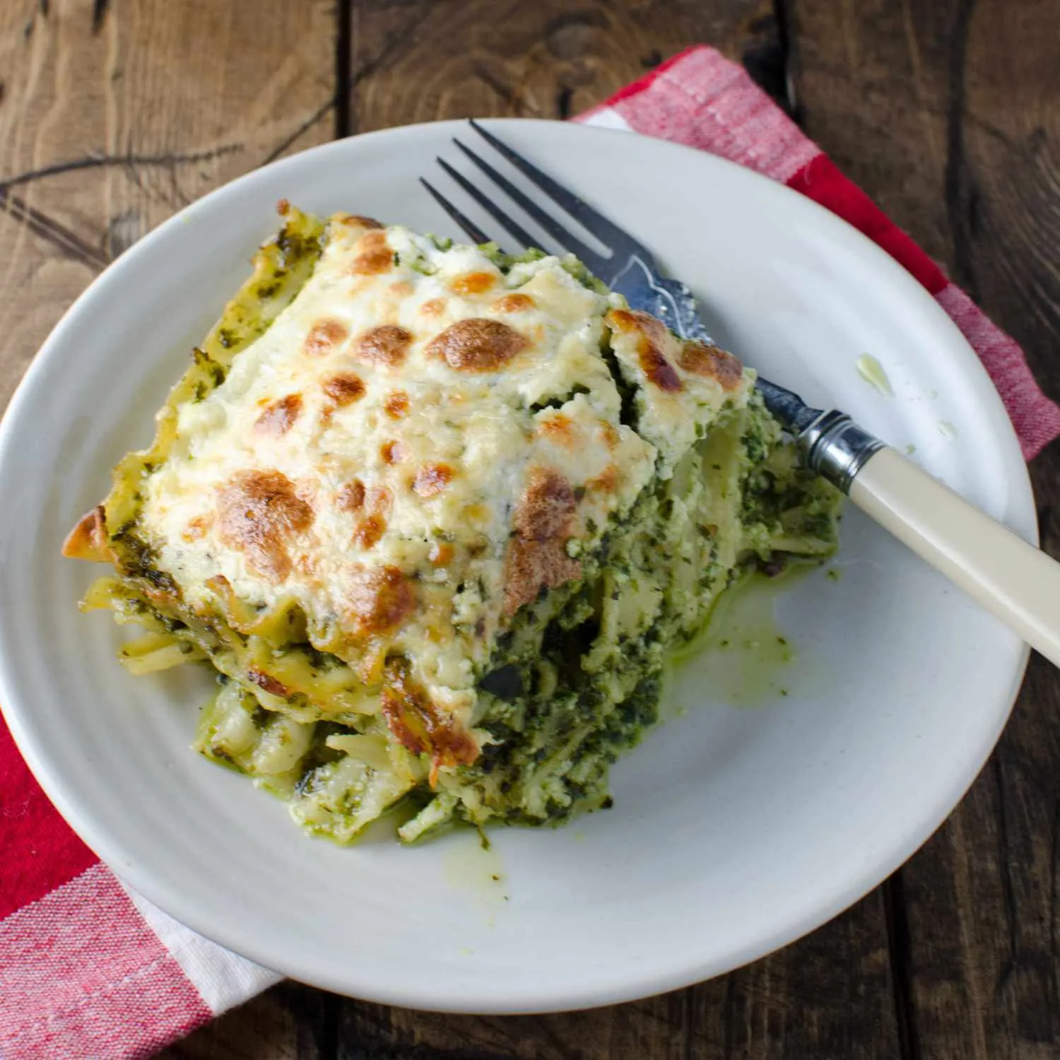 Mazzagne al Pesto Matzo Lasagna with Pesto Sauce