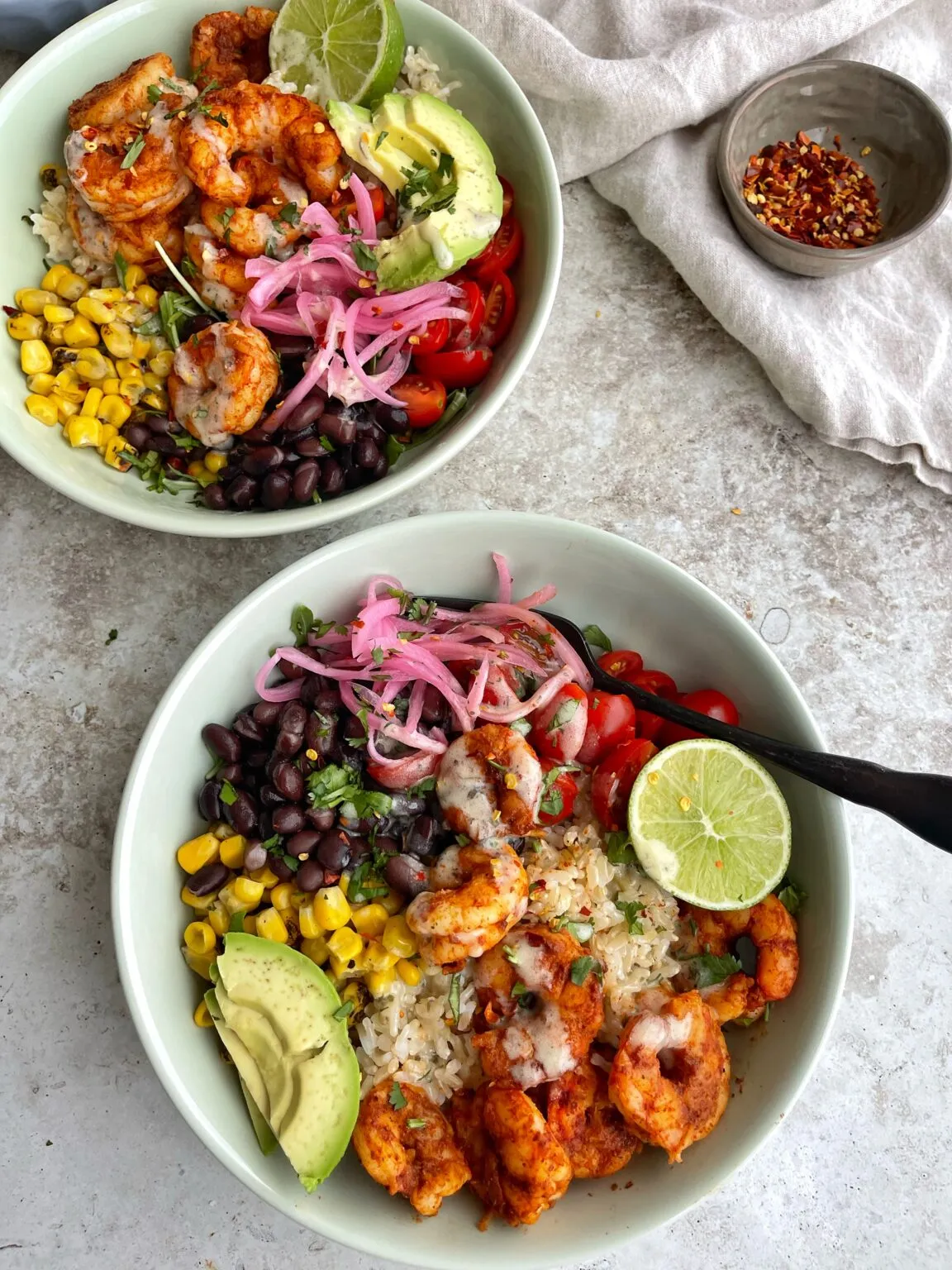 Meal Prep Shrimp Burrito Bowls