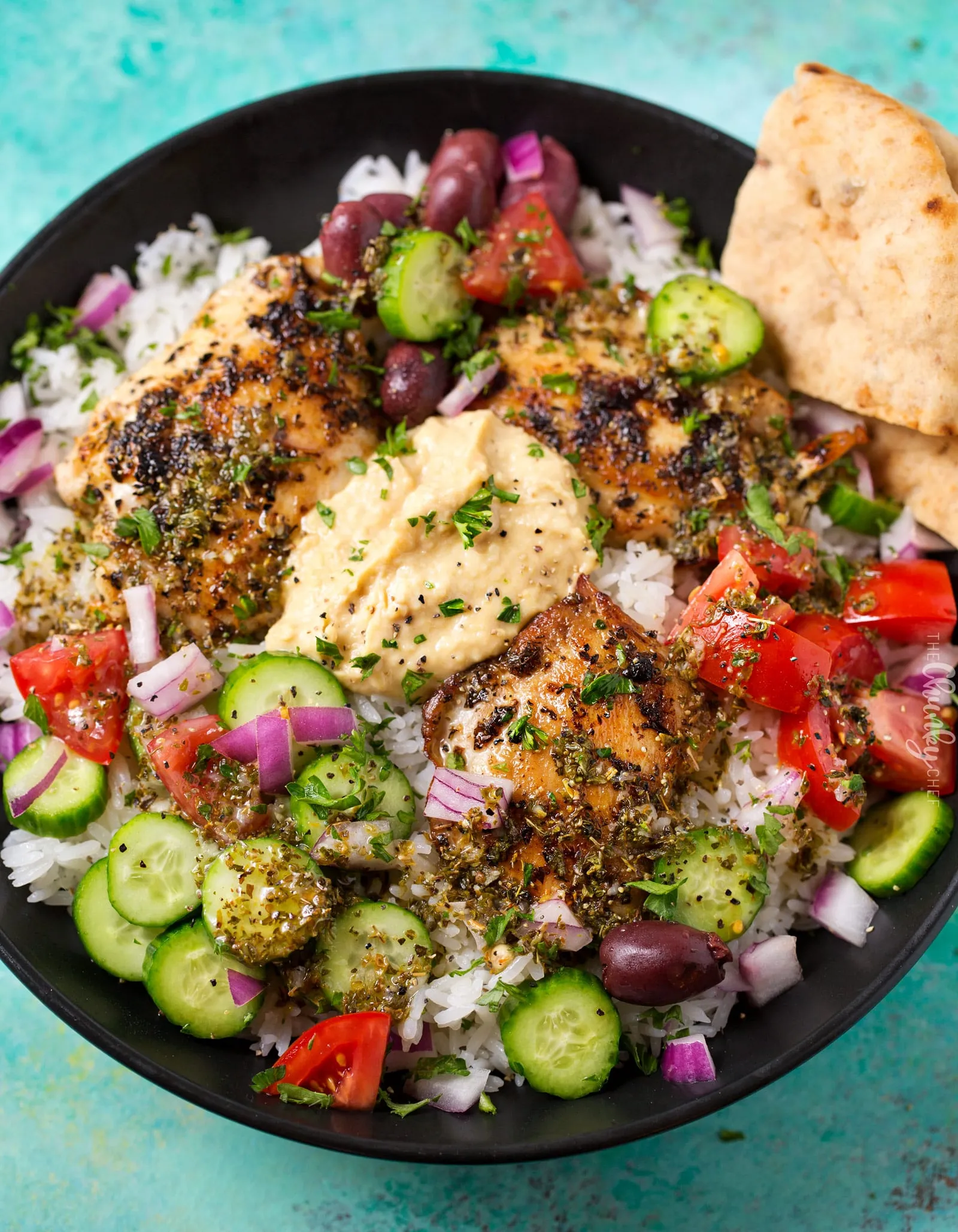 Mediterranean Chicken and Rice Bowl