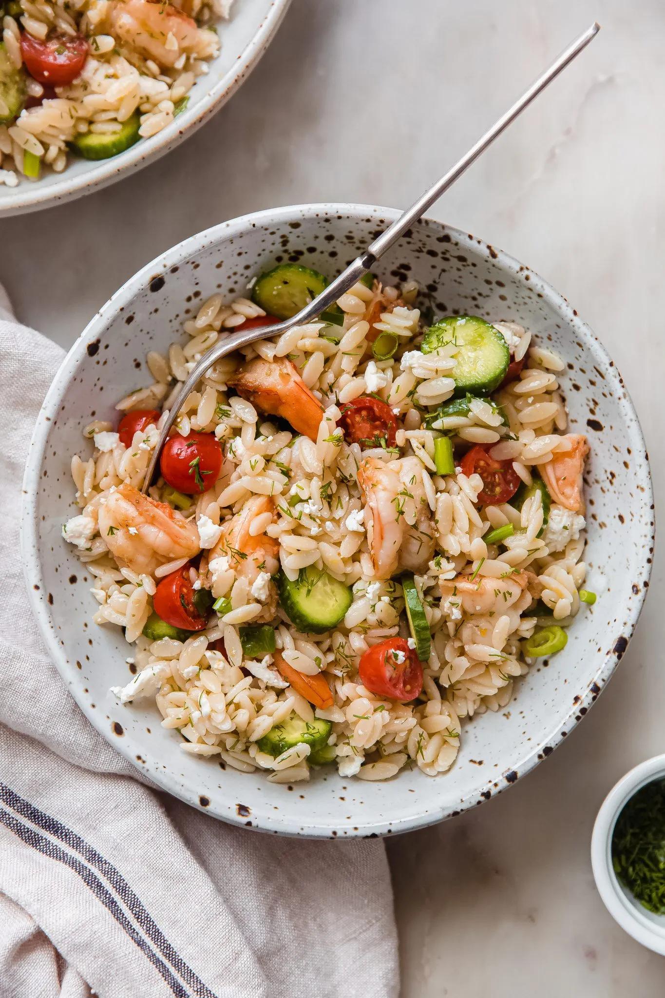 Mediterranean Orzo Shrimp Salad