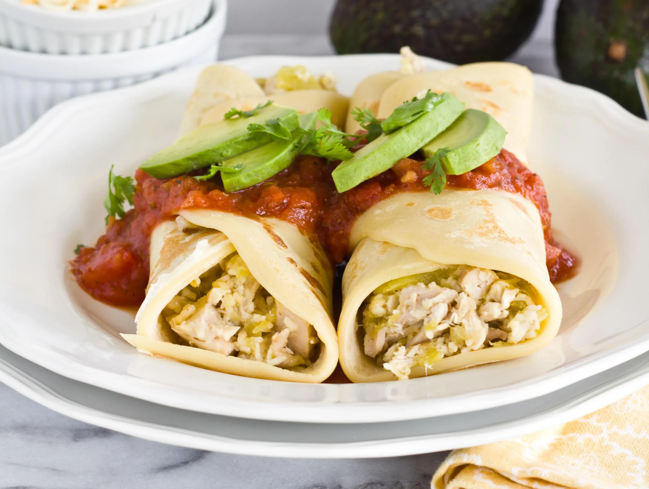Mexican Egg Crepes with Cheese Sauce