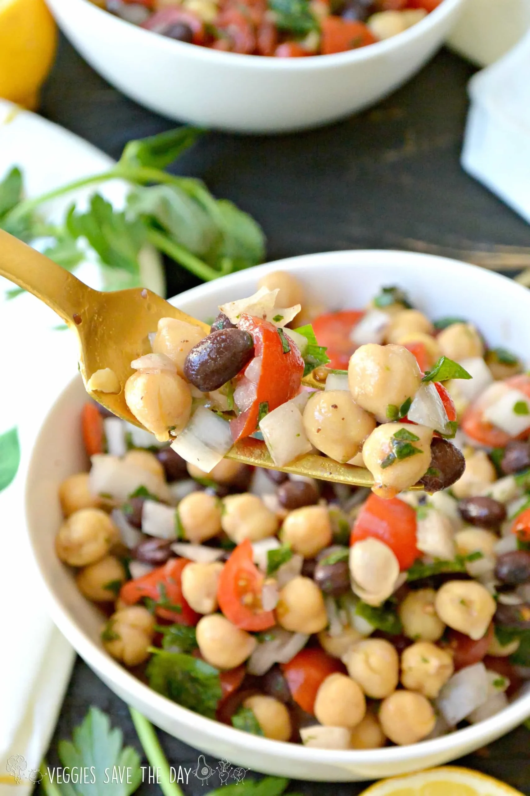 Middle Eastern Black Bean Salad
