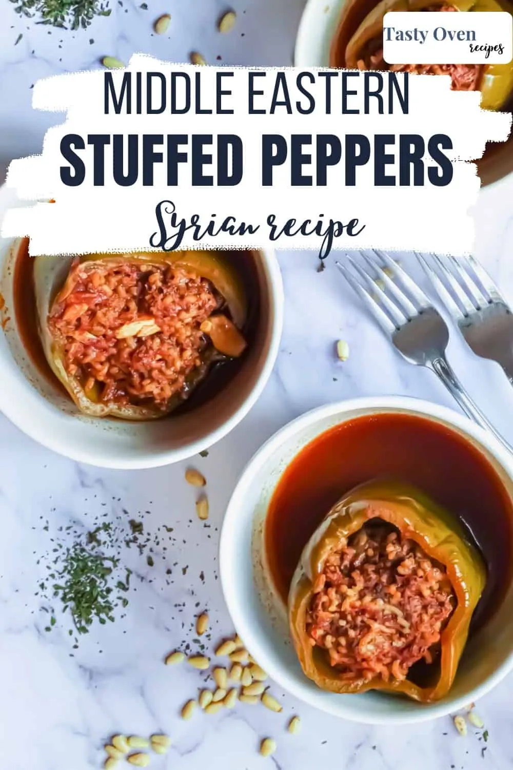 Middle Eastern Stuffed Bell Peppers (Koosa Mih Shee)