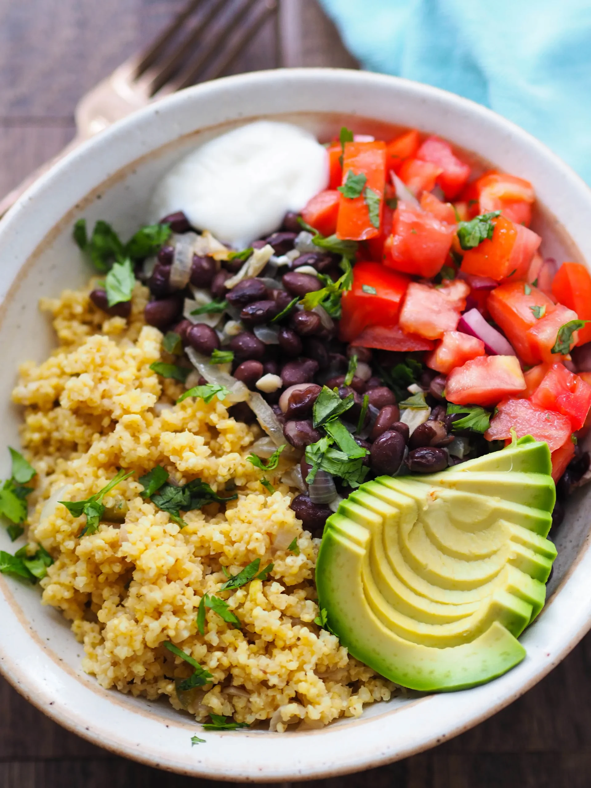 Millet Bowl with Soy Tahini Glazed Tofu