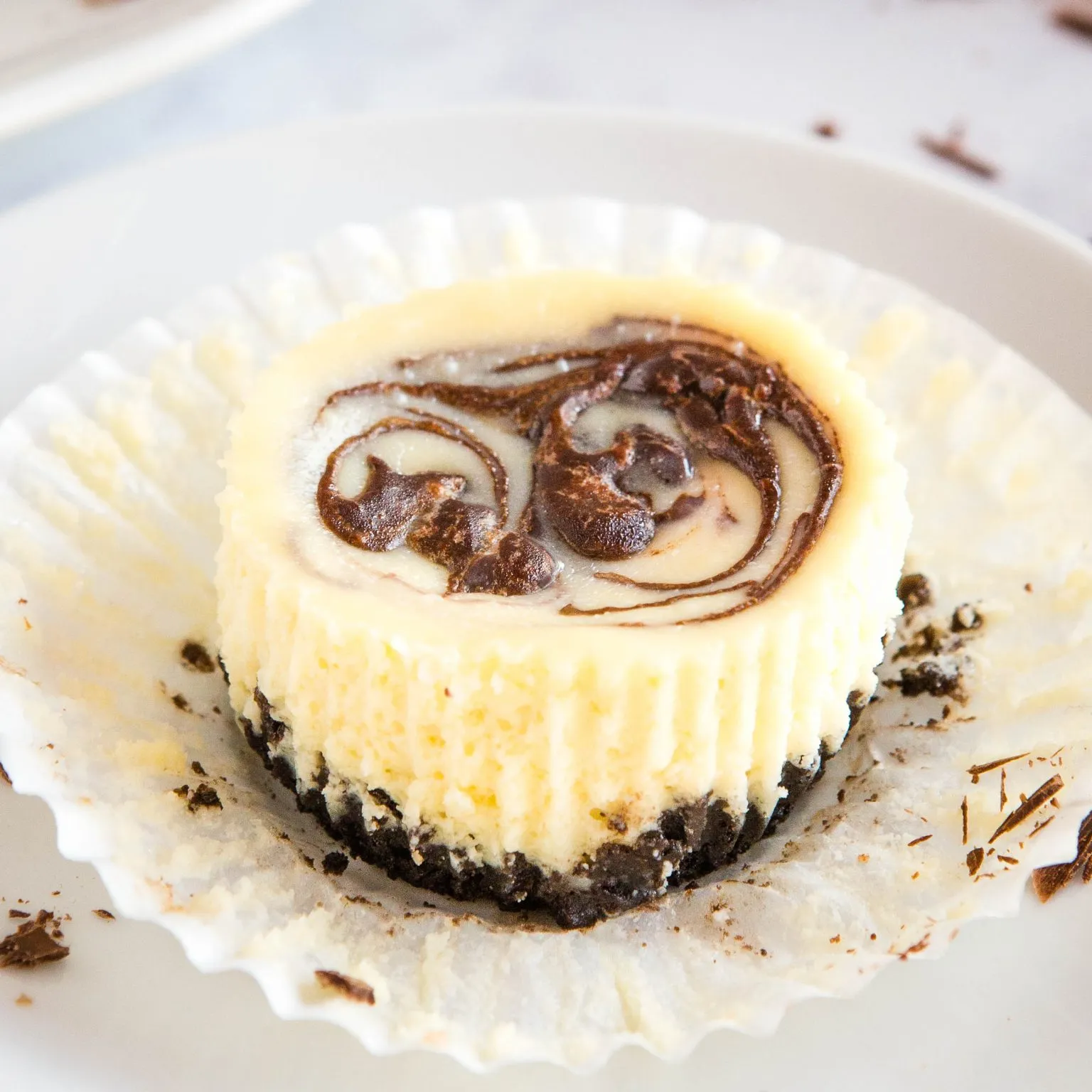 Mini Cocoa Swirl Cheesecakes