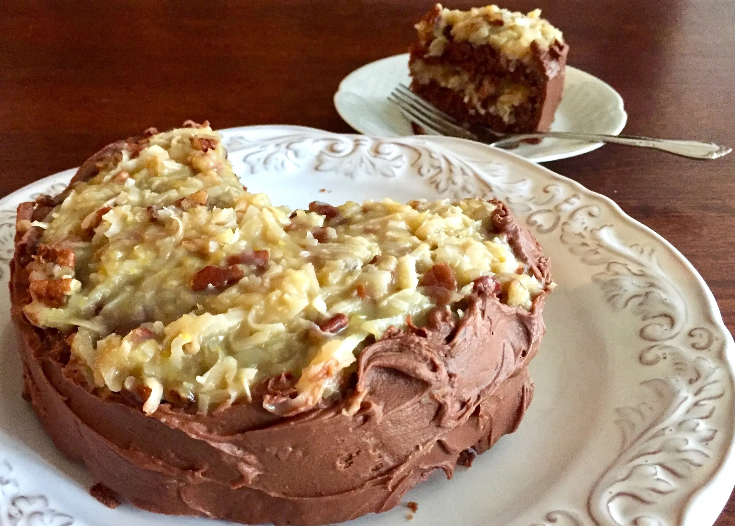 Mini German Chocolate Cake for Two