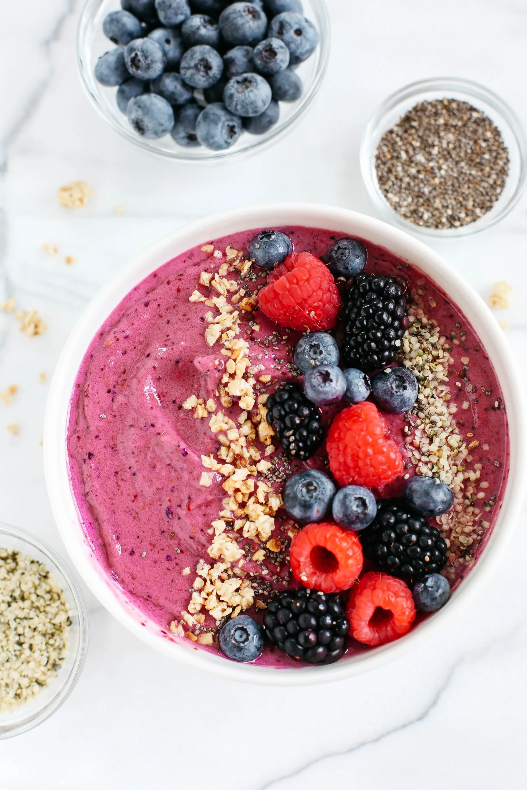 Mixed Berry Smoothie Bowl Keto Dairy Free
