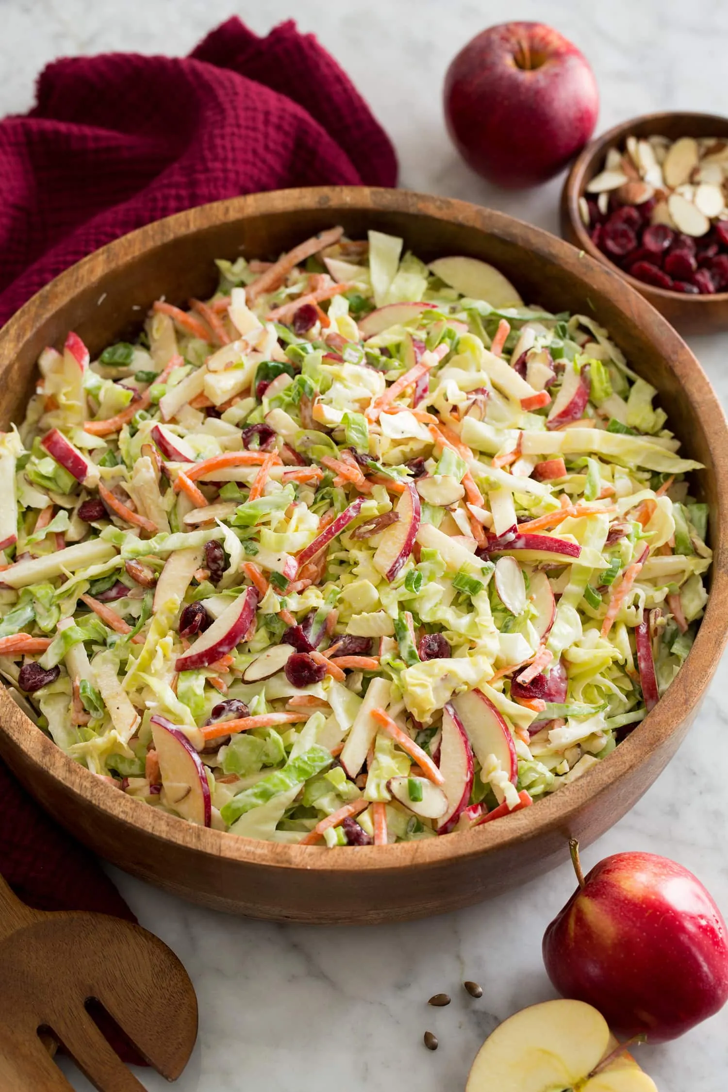 Mixed Cabbage Apple Coleslaw