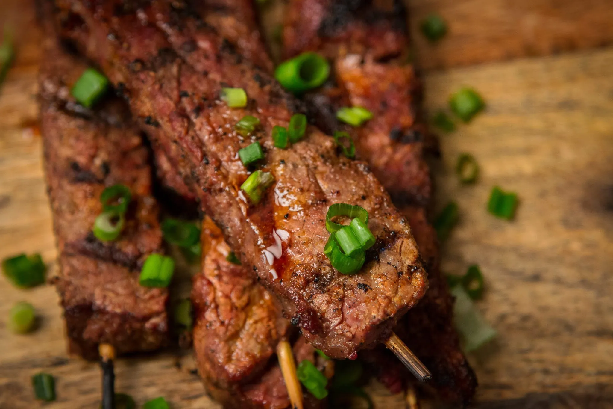 Monkey on a Stick Marinated Beef Strips