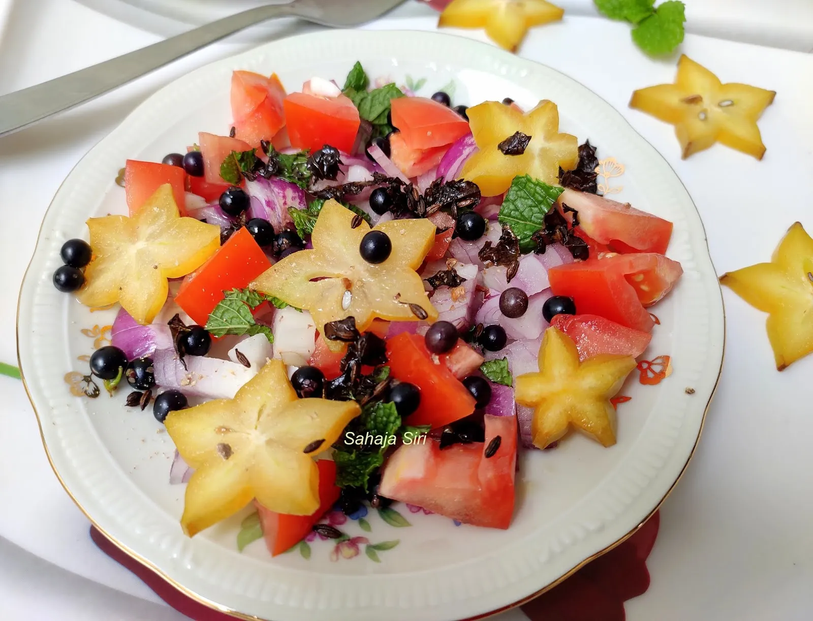 Moon and Starfruit Salad