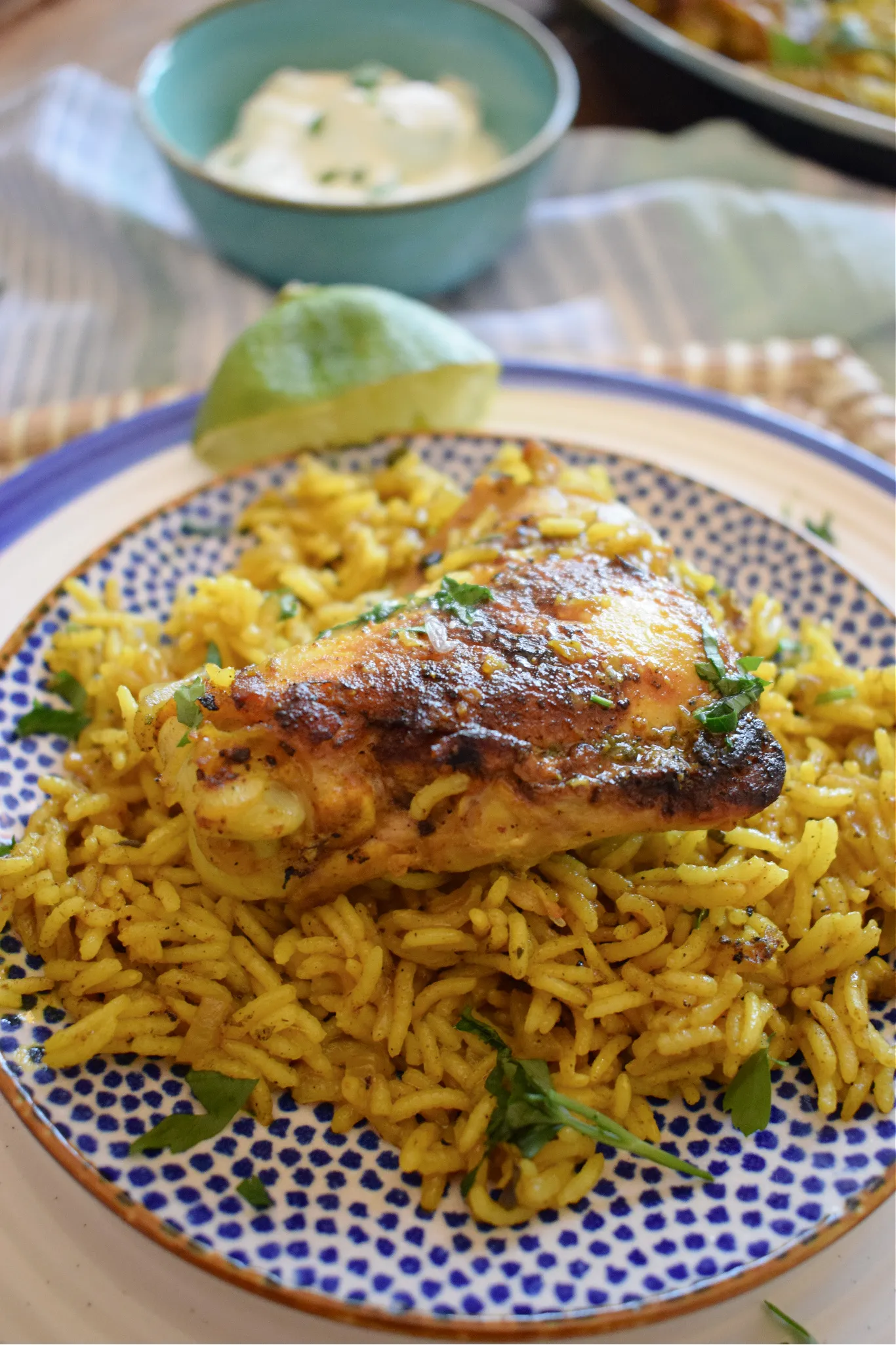 Moroccan Chicken and Cauliflower Rice Platter