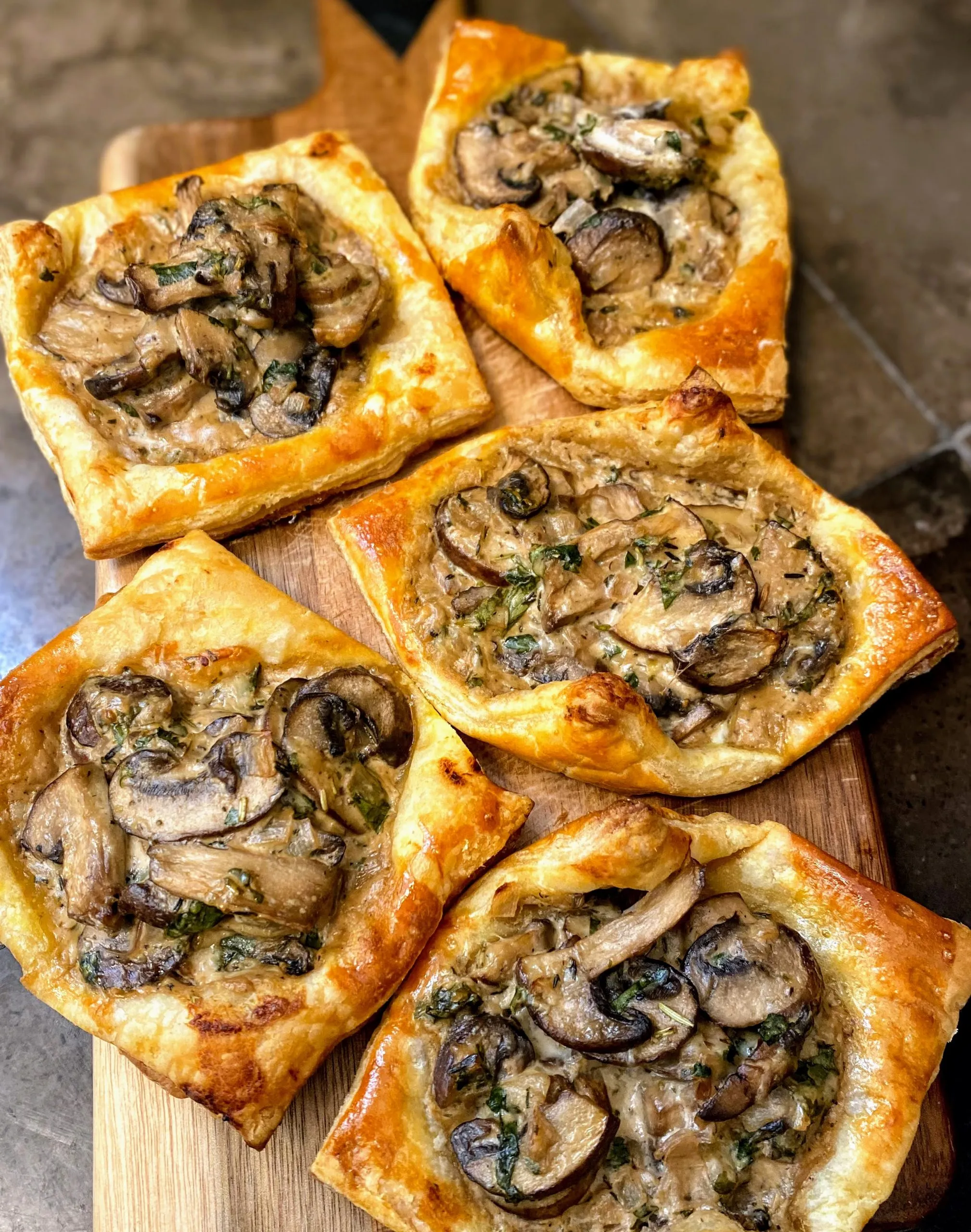 Mushroom Goat Cheese Tarte