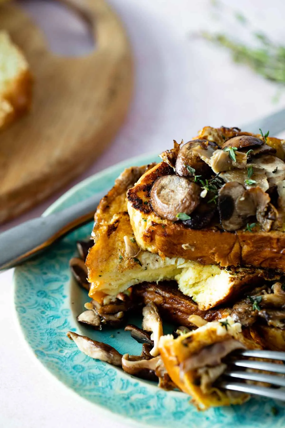 Mushroom Herb Stuffed French Toast