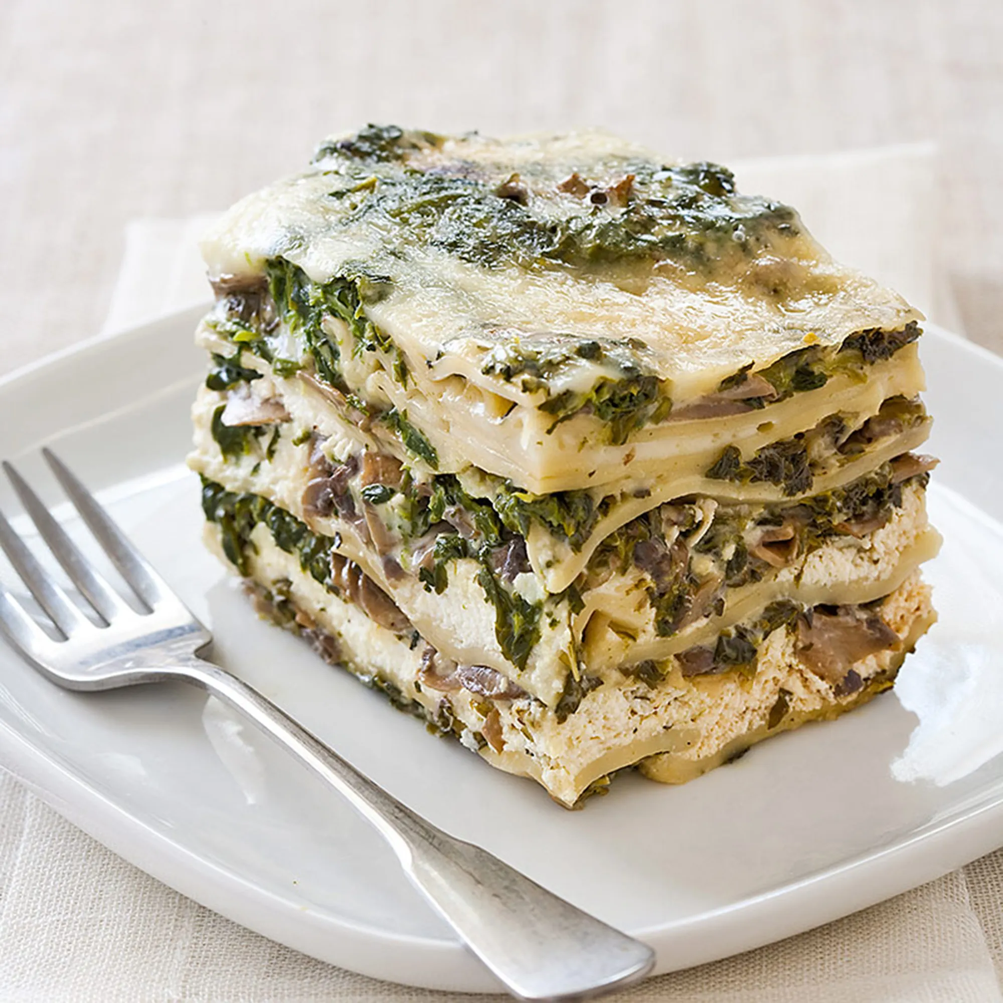 Mushroom Lasagna with No Bake Noodles