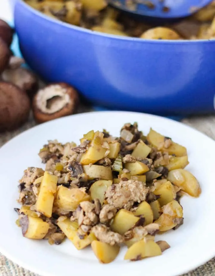 Mushroom Sausage Feta Hash