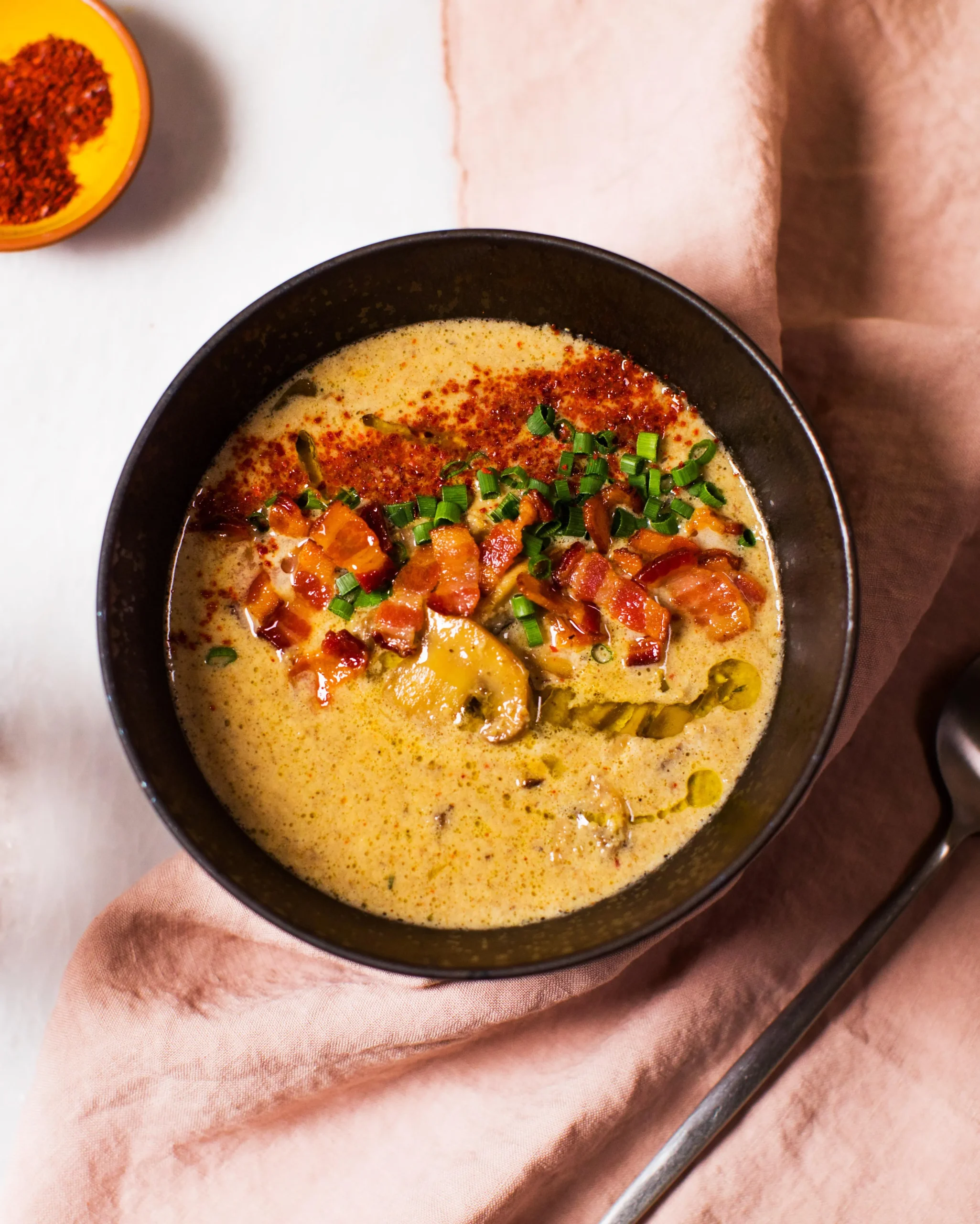 Mushroom and Bacon Soup