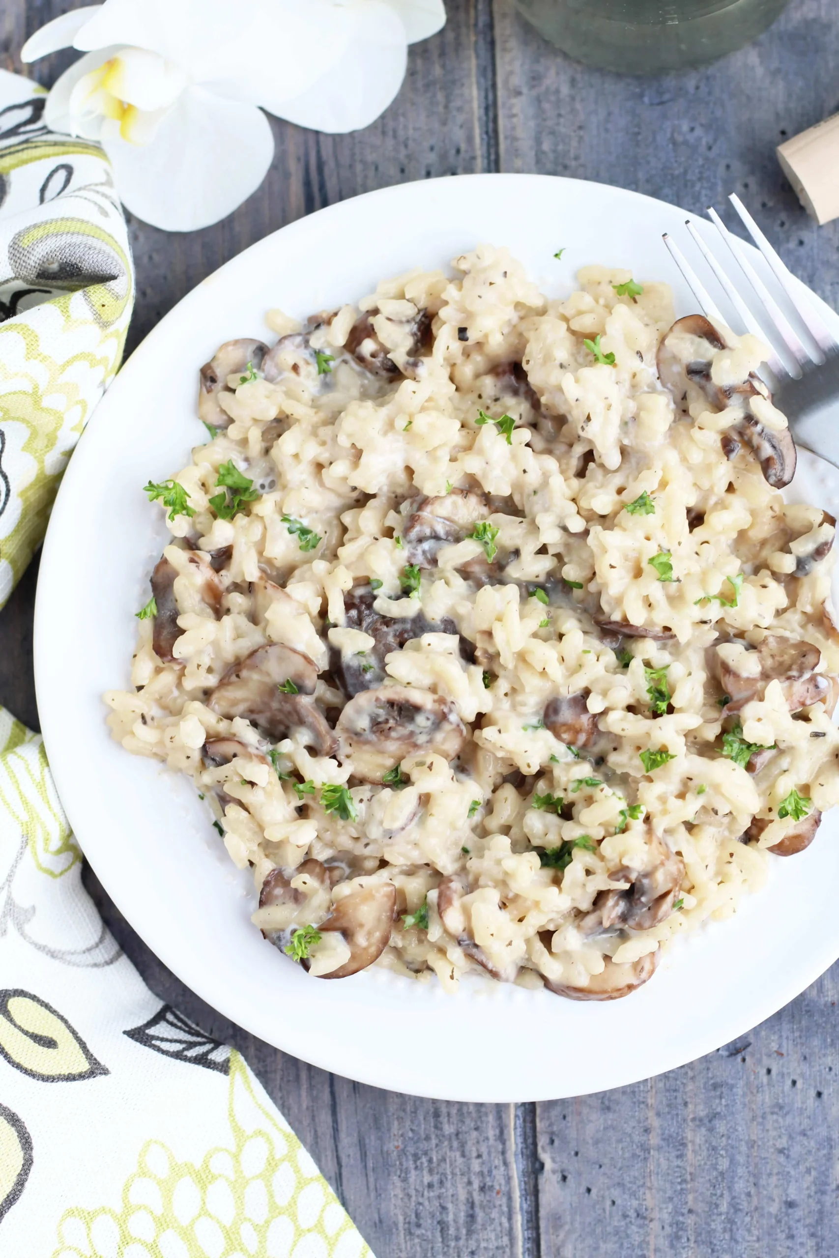 Mushroom and Feta Risotto