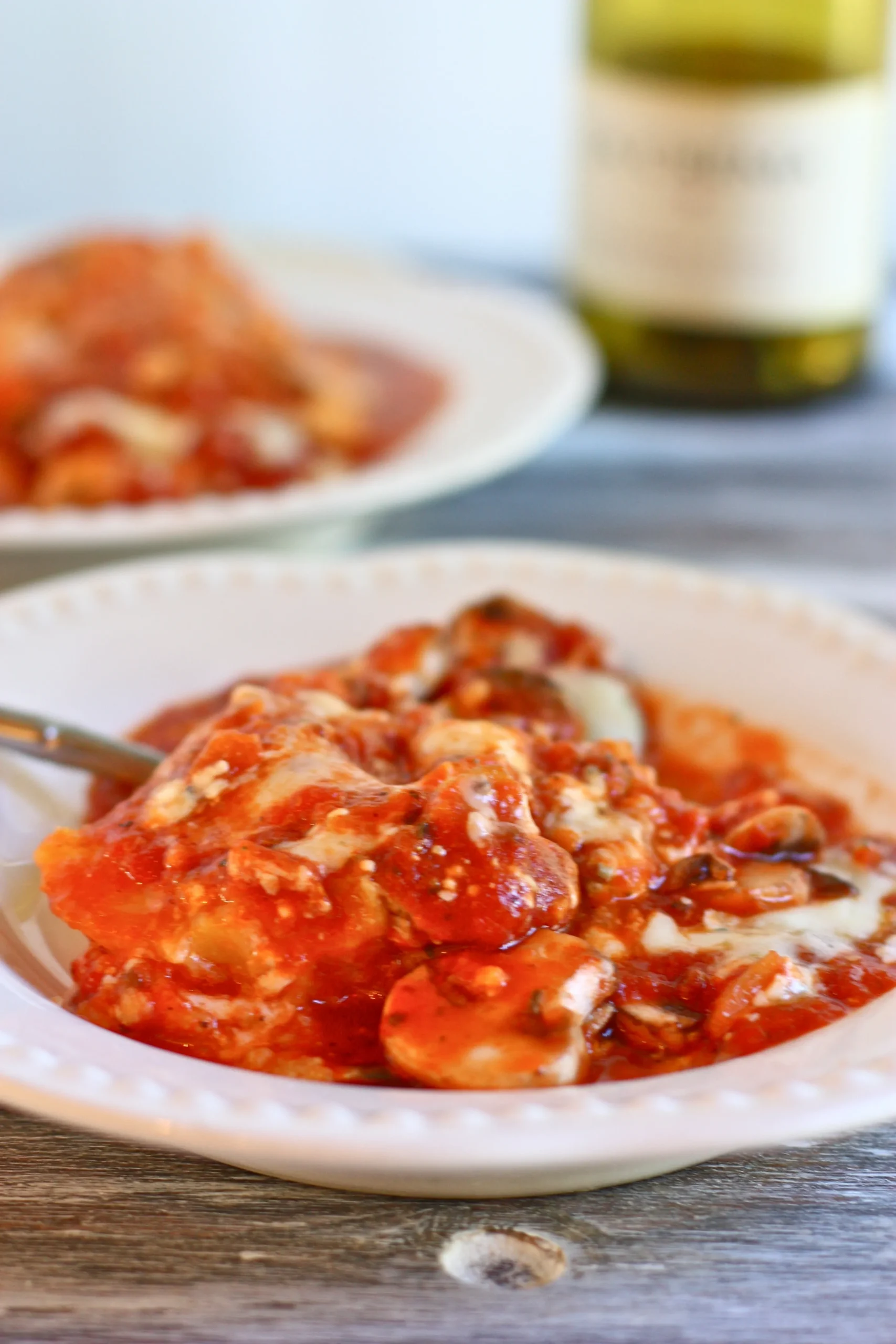 Mushroom and Gorgonzola Baked Polenta