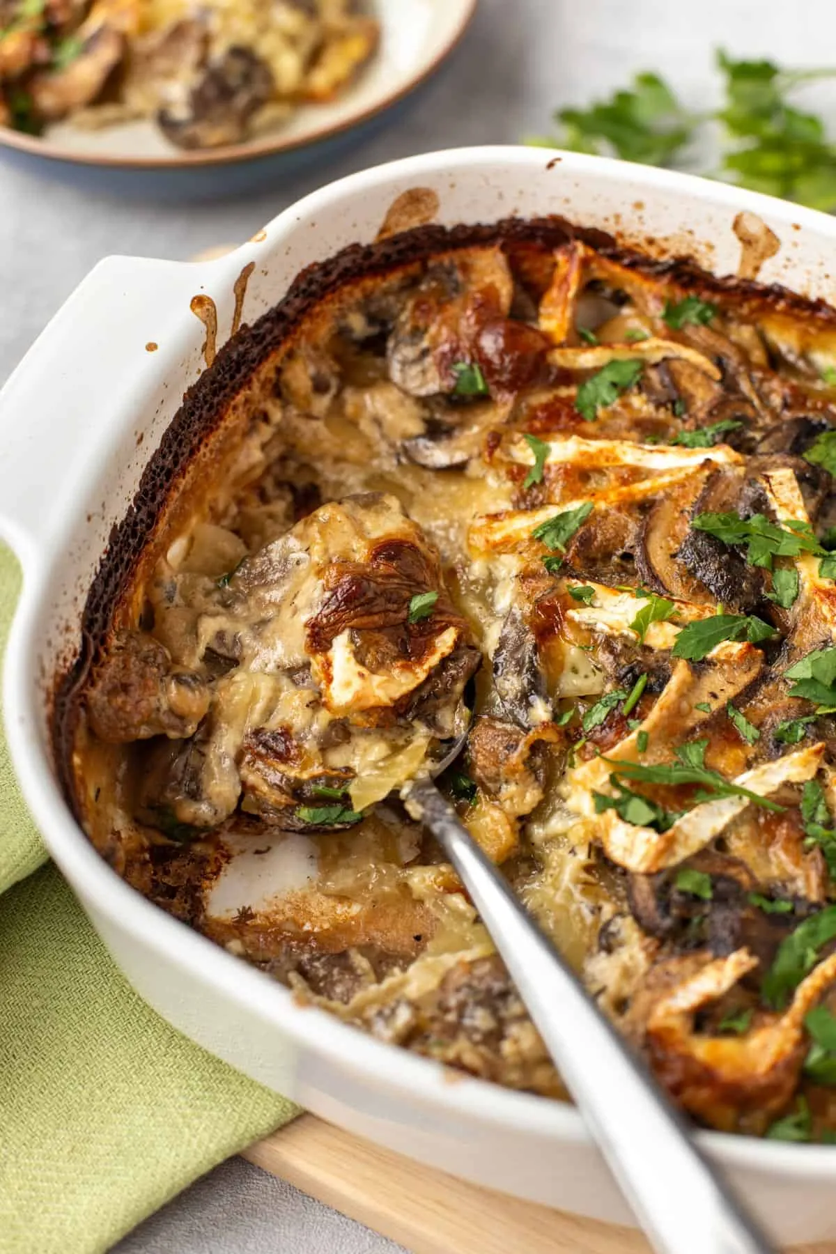 Mushroom and Sweet Potato Gratin