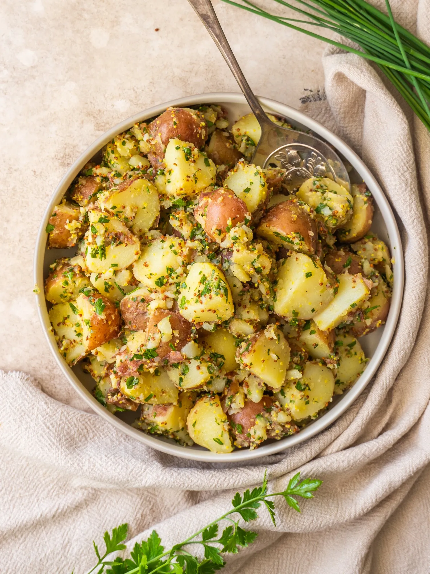 Mustard Potato and Garbanzo Salad