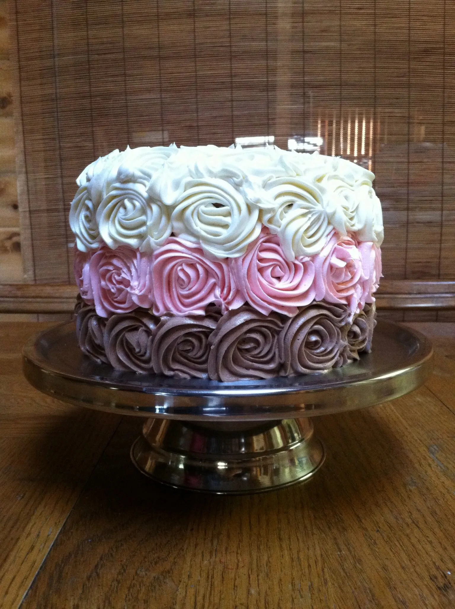 Neapolitan Rose Cake Rosette Cake