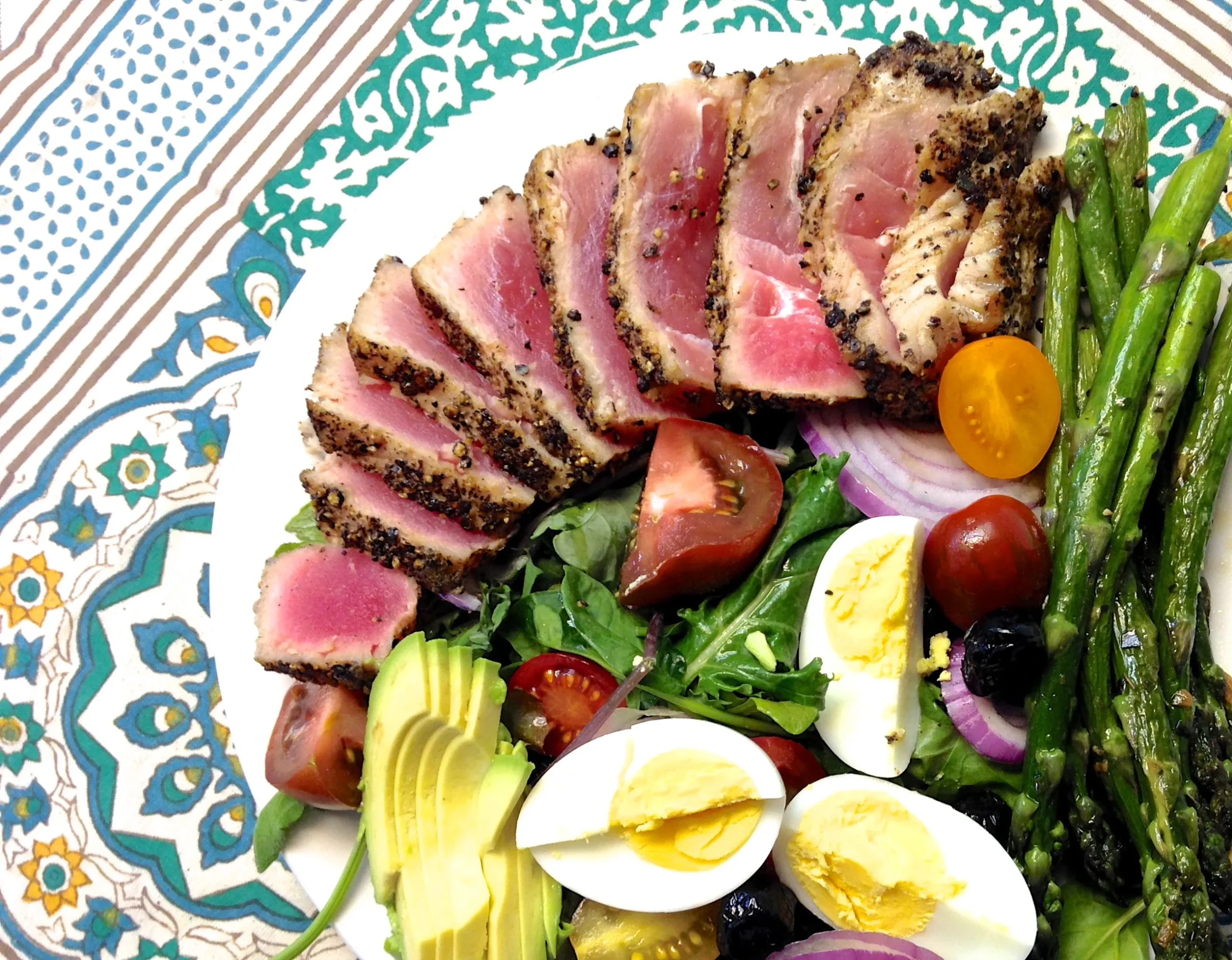 Nicoise Salad with Grilled Tuna Steaks