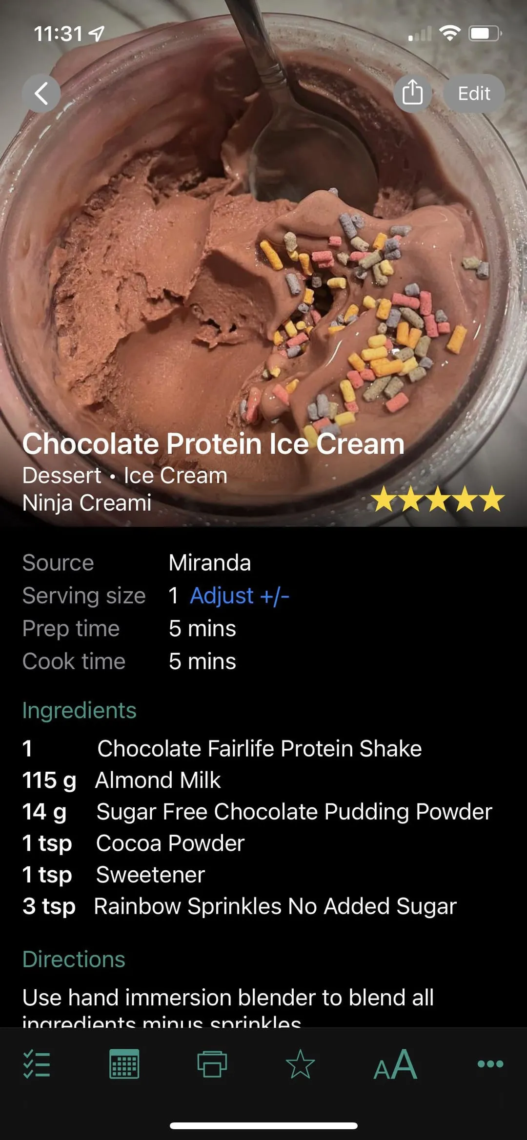 Ninja Creami Chocolate Sorbet Low Calorie