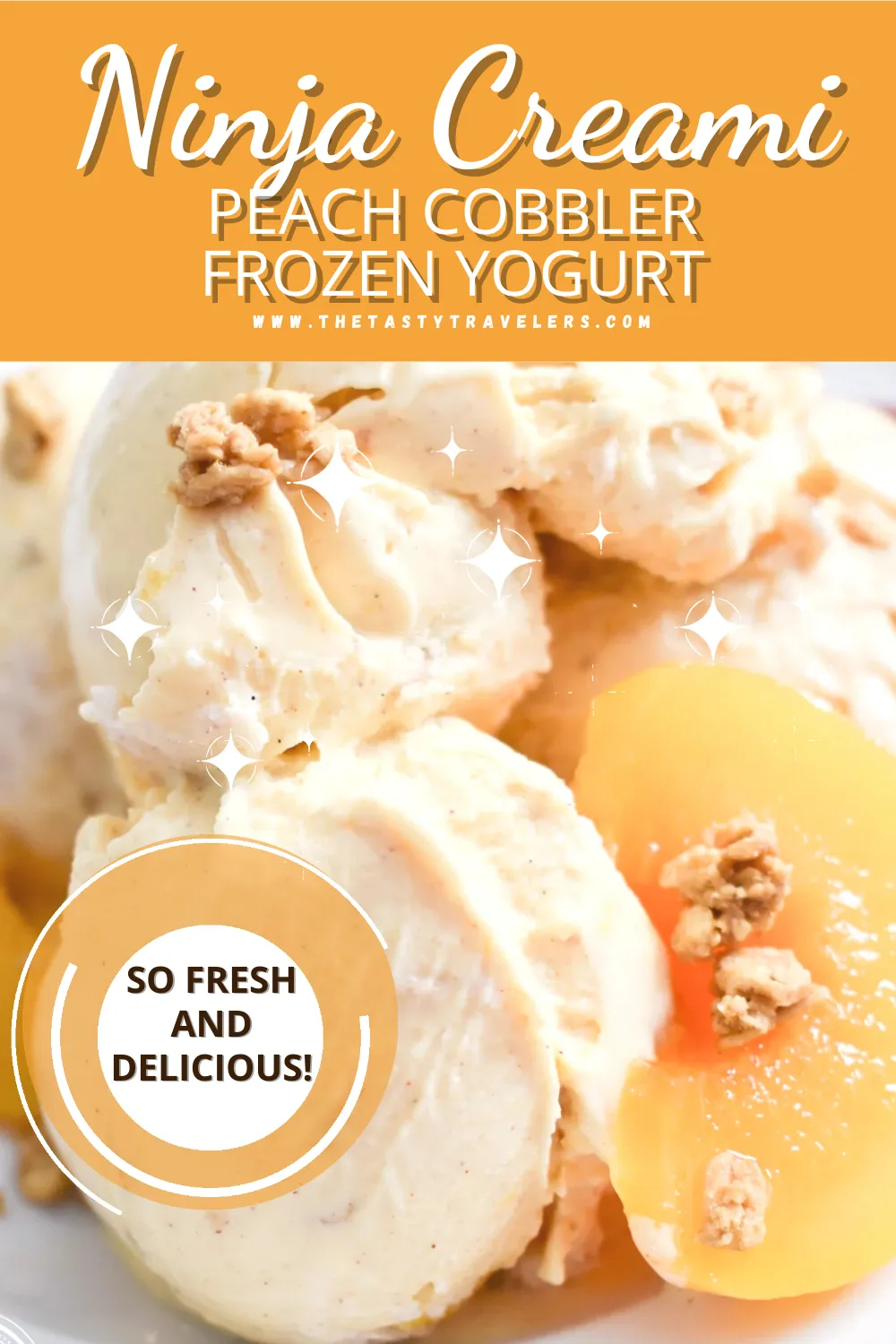 Ninja Creami Peach Cobbler Frozen Yogurt