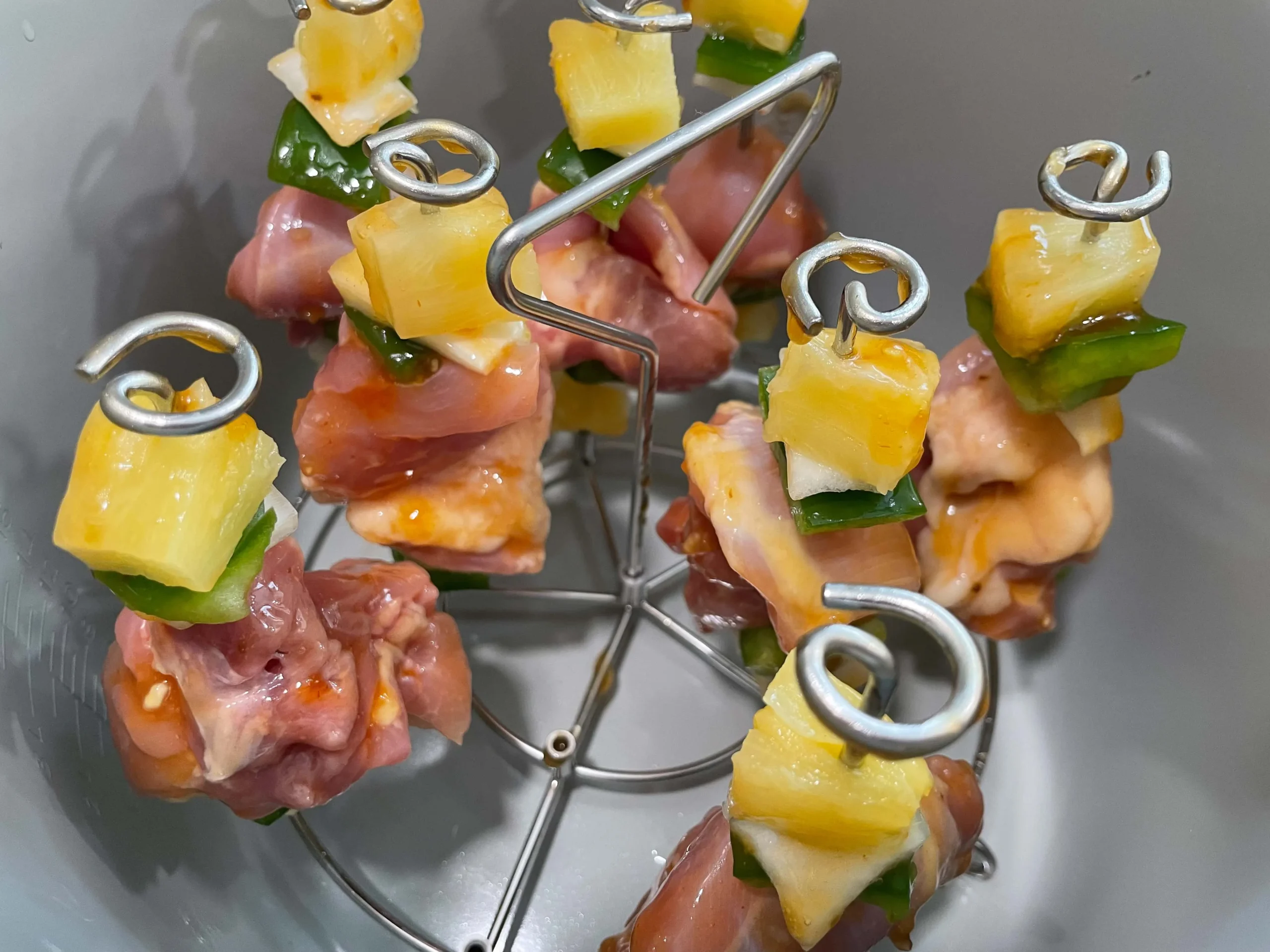 Ninja Foodi Sweet and Sour Chicken Skewers