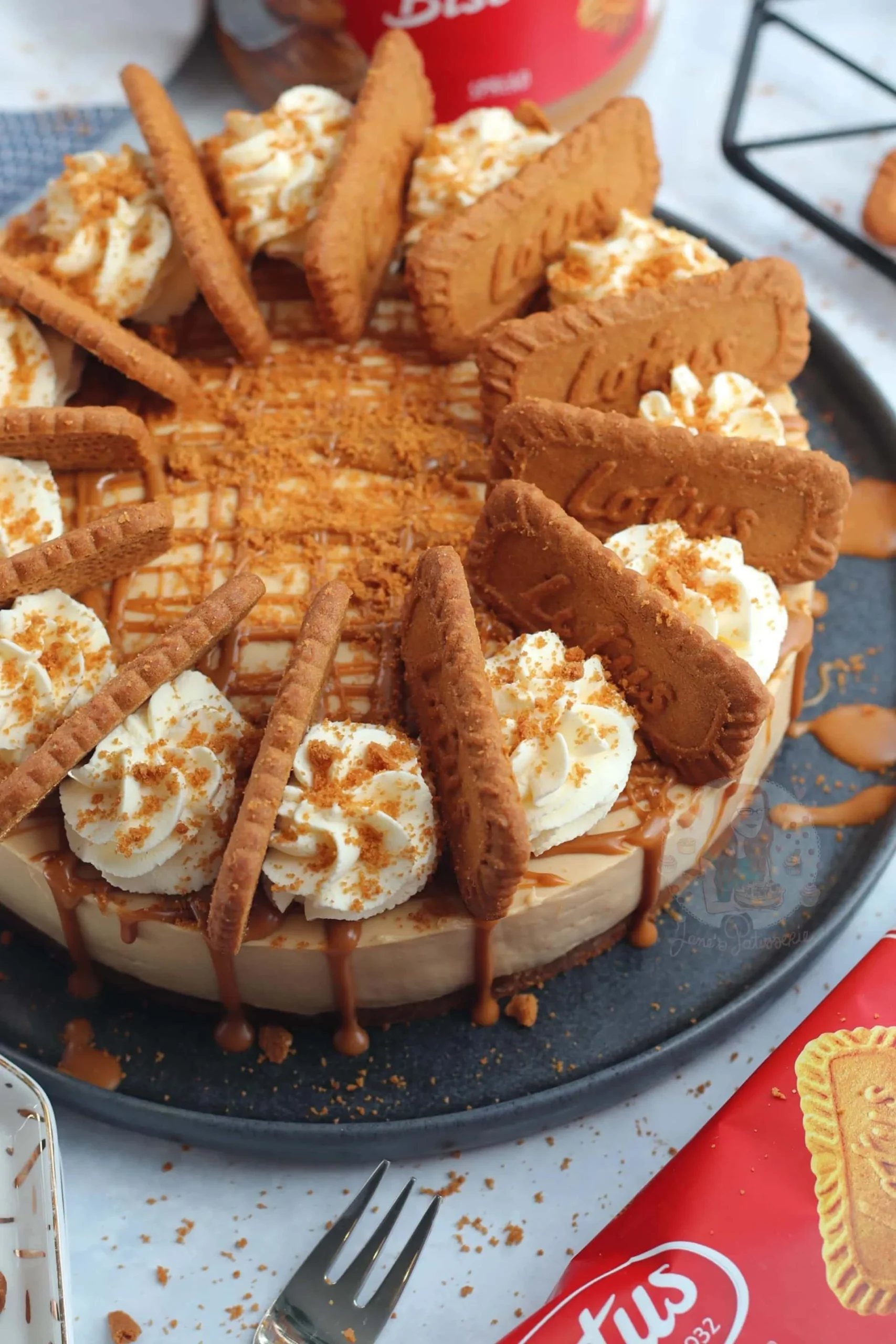 No Bake Biscoff Cheesecake