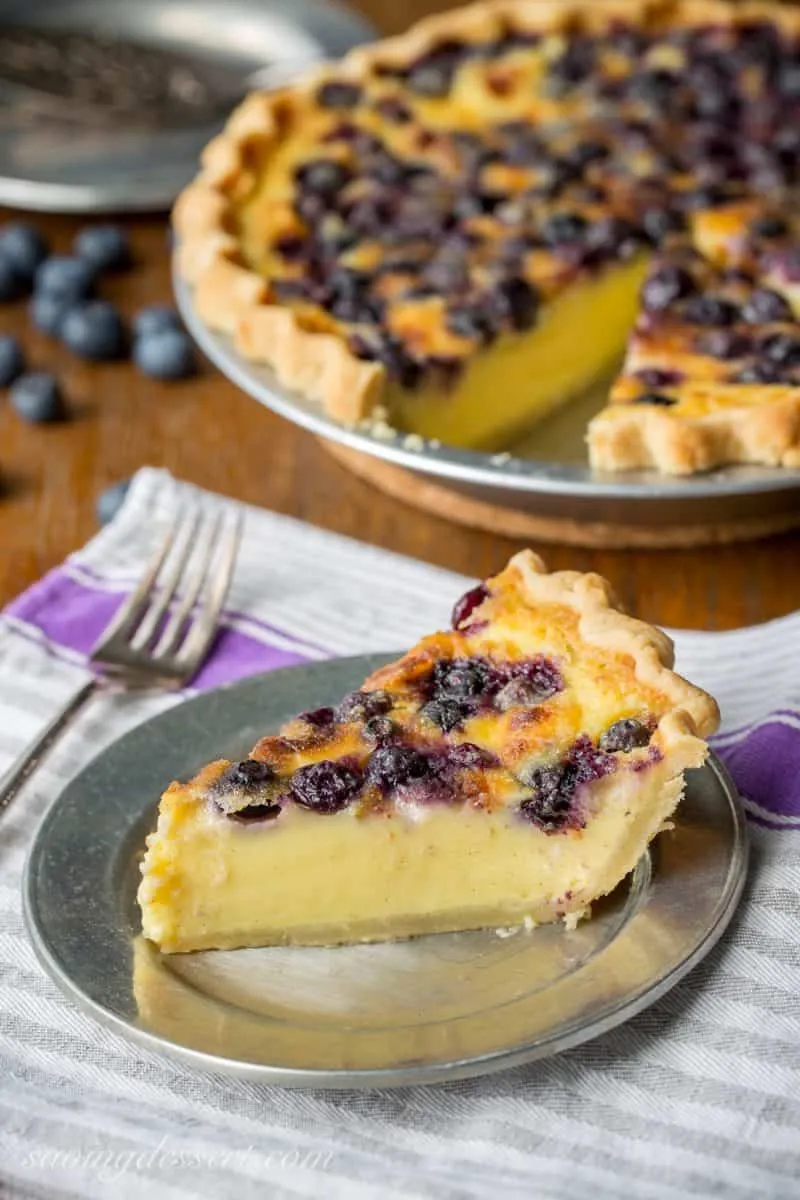 No Bake Blueberry Buttermilk Pie