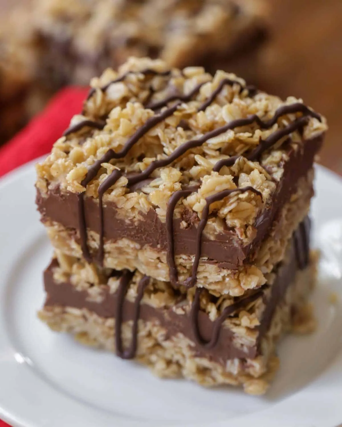 No Bake Chocolate Oatmeal Cookie Squares